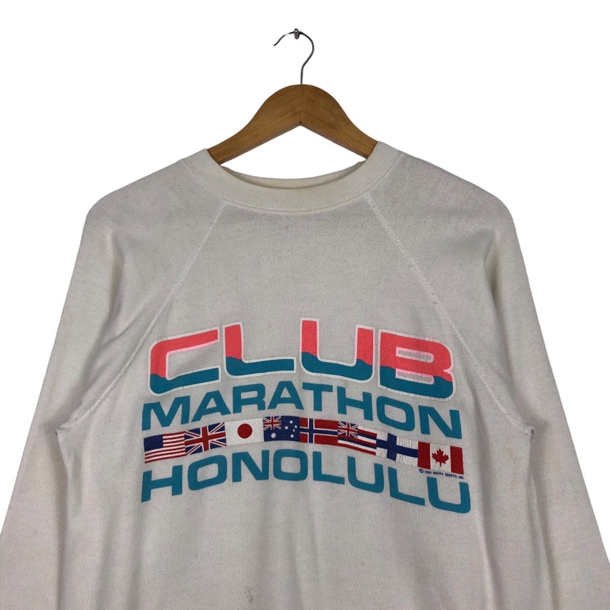 Hanes × Japanese Brand × Vintage Vintage Hanes Club Marathon Running Sweatshirt Medium #A1 Size US M / EU 48-50 / 2 - 2 Thumbnail