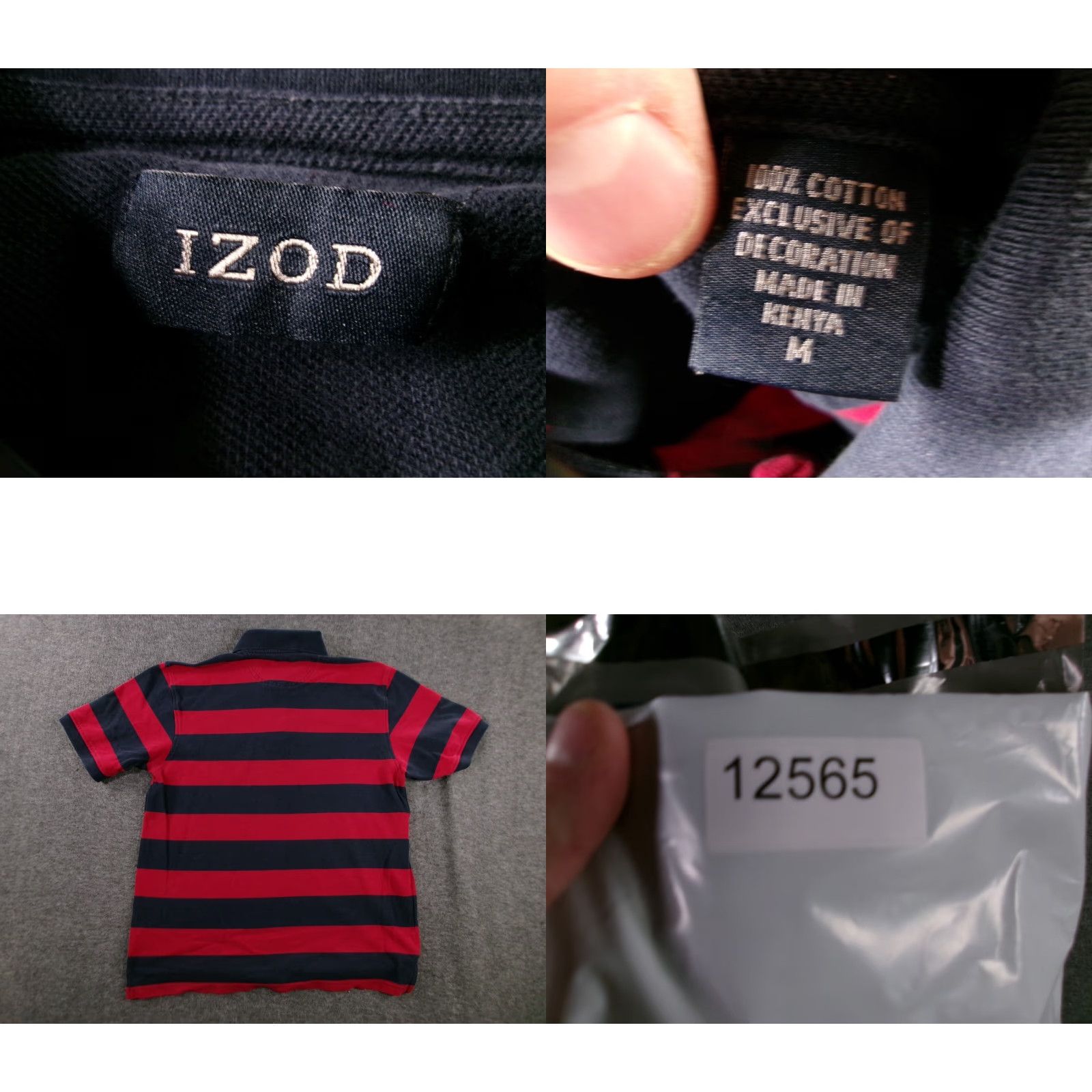 Izod IZOD Polo Shirt Men Large Red Striped Classic Preppy Casual Activewear Size US L / EU 52-54 / 3 - 8 Thumbnail