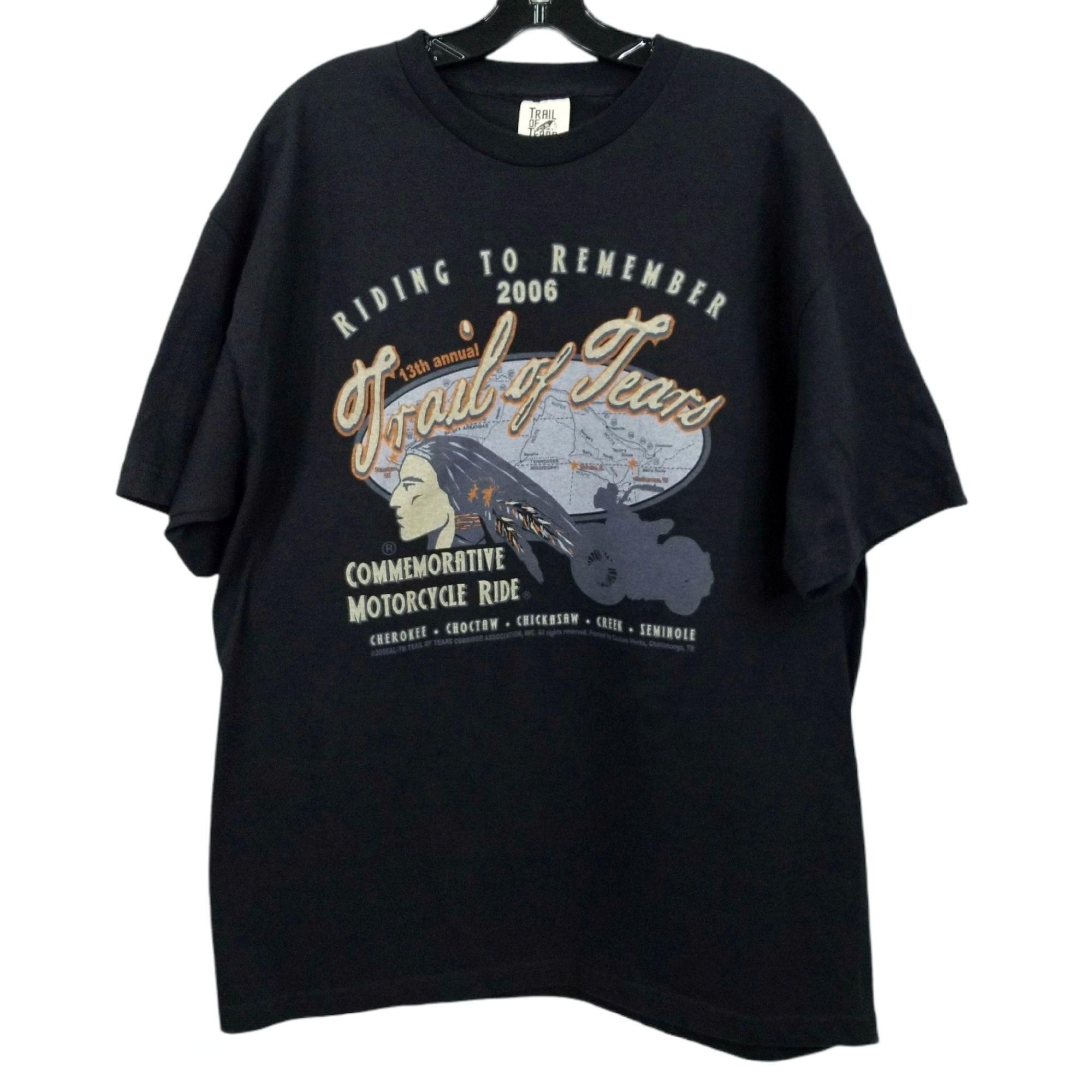 Other Trail of Tears Motorcycle Ride T-Shirt Mens XL Vintage 2006 Size US XL / EU 56 / 4 - 1 Thumbnail