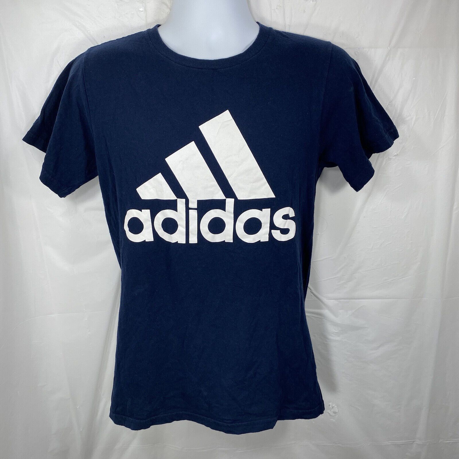Adidas Adidas Go-To Small Navy Blue White Logo Graphic T Shirt Size US S / EU 44-46 / 1 - 1 Thumbnail