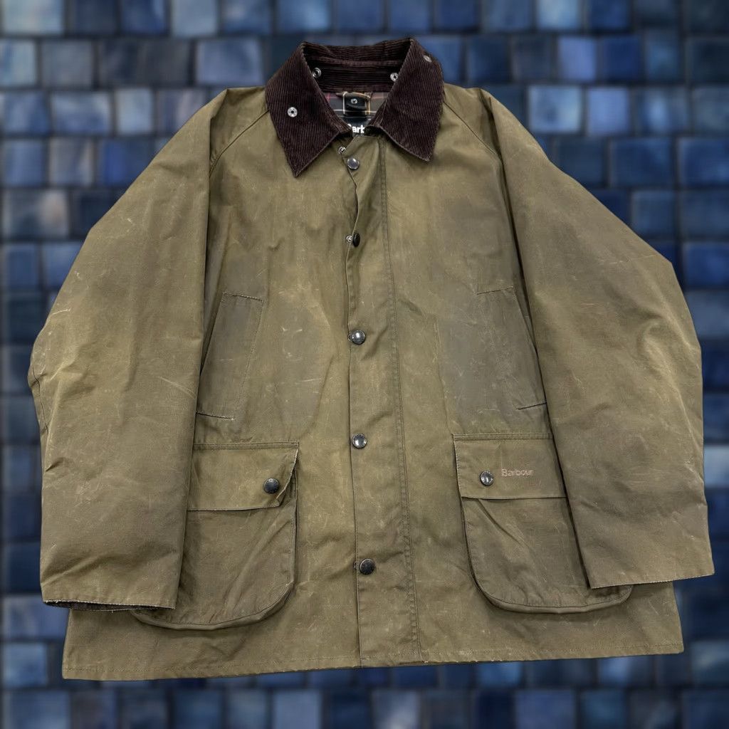Barbour Barbour Waxed Jacket Green Bedale Solid L Outdoor Pockets Mens Regular Long Sleeve Size US L / EU 52-54 / 3 - 1 Thumbnail