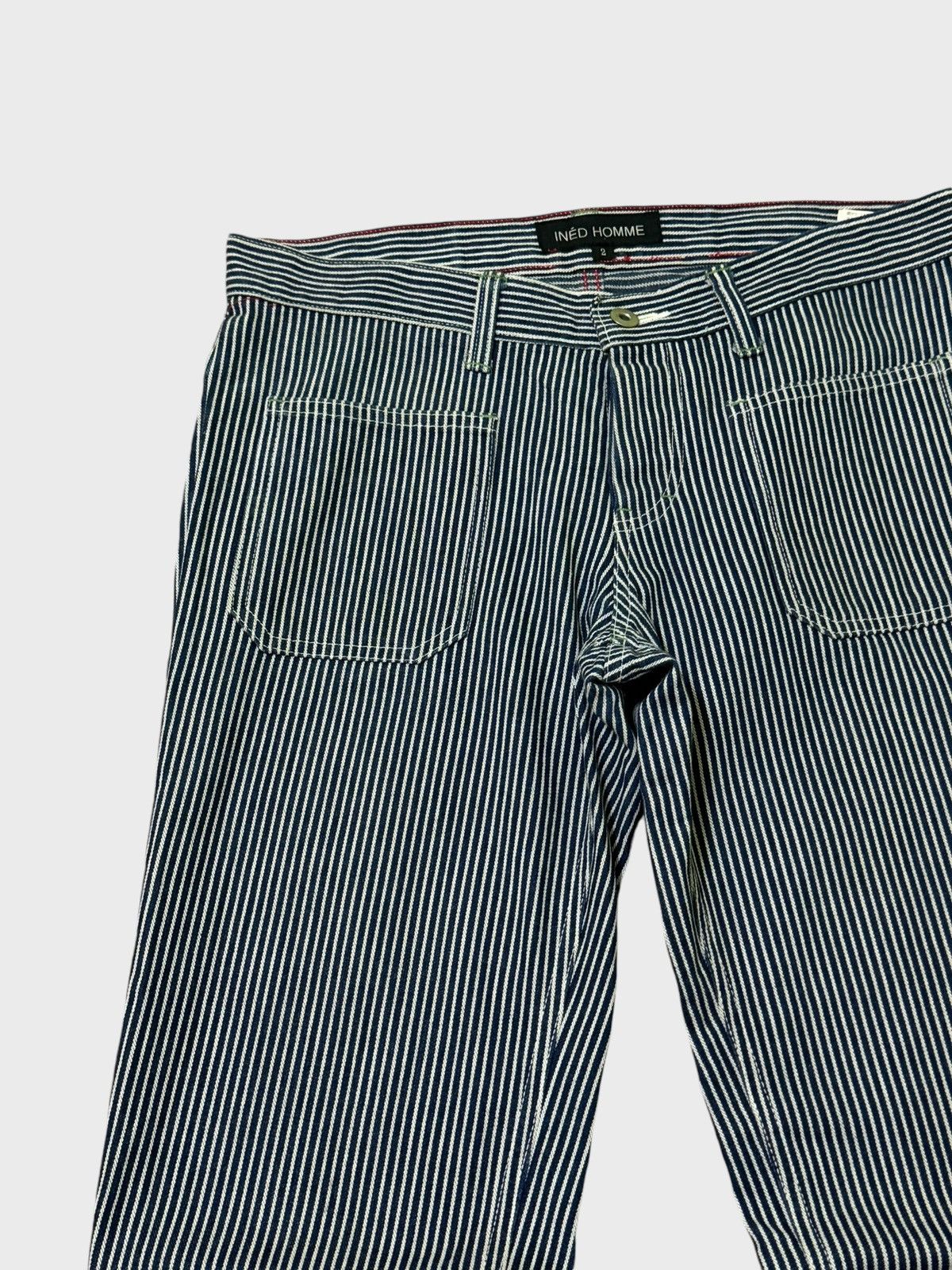 Japanese Brand × Vintage × Yohji Yamamoto Vintage INÉD HOMME Yohji Yamamoto Striped Hickory Pant Size US 31 - 4 Thumbnail