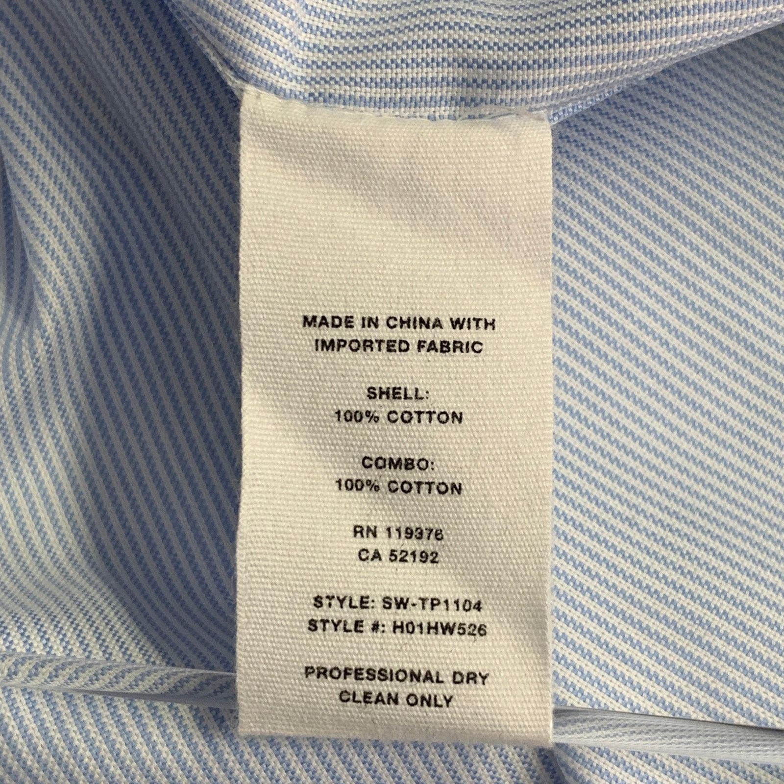 Helmut Lang L Blue White Cotton Stripe Contrast Trim Tuxedo Shirt Size L / US 10 / IT 46 - 6 Thumbnail