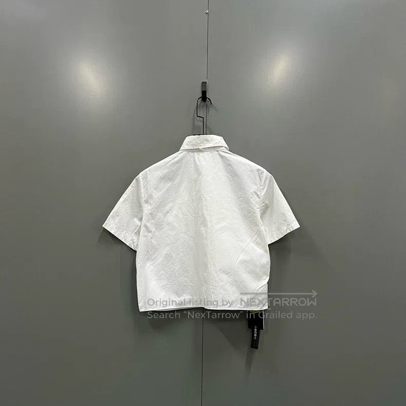 Prada Prada White triangle short-sleeved shirt Size S / US 4 / IT 40 - 3 Thumbnail