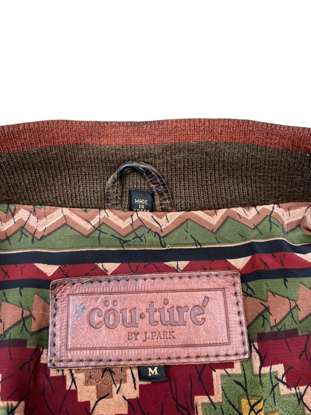 Leather Vintage Couture by J. Park Patina Leather Bomber Jacket Size US M / EU 48-50 / 2 - 14 Thumbnail
