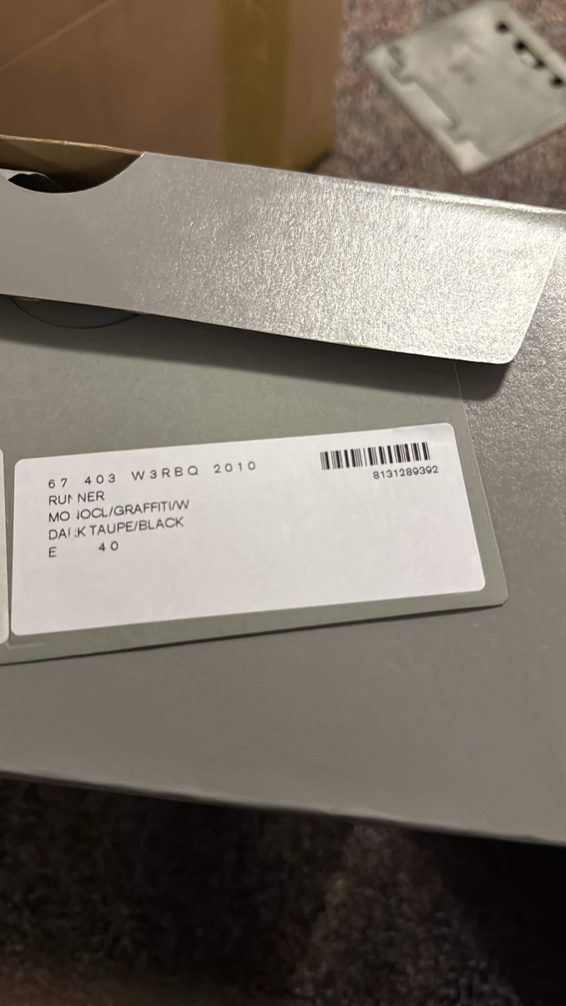 Balenciaga o1rshd1 Monocolor Graffiti Runner in Dark Taupe/Black Size US 7 / EU 40 - 12 Thumbnail