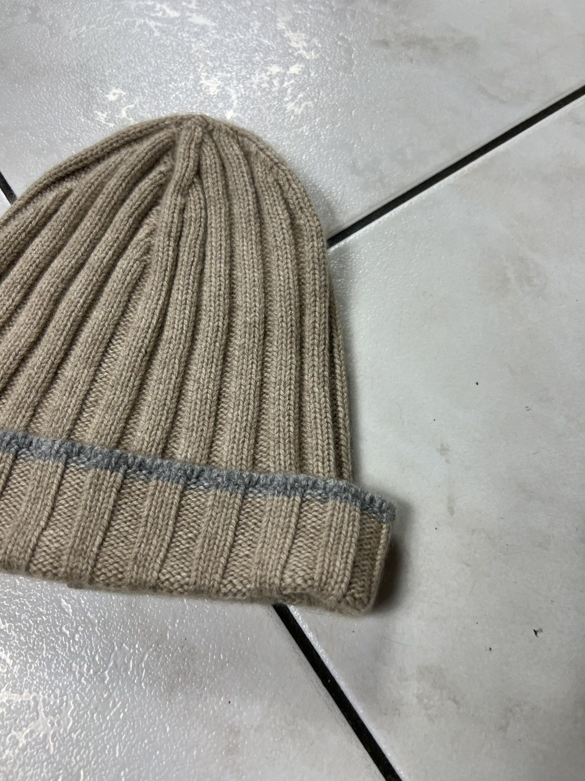 Brunello Cucinelli Brunello Cucinelli 100% cashmere ribbed knit beanie hat cap Size ONE SIZE - 6 Thumbnail