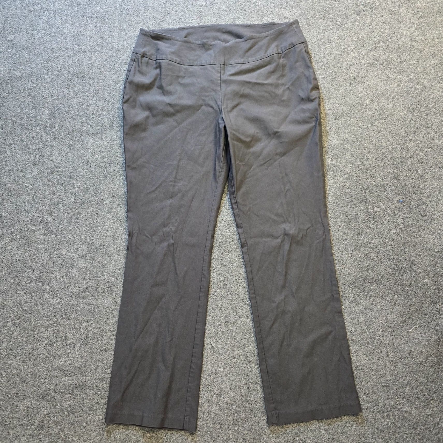 Vintage Lulu B Pants Womens Size 16 Gray Stretch Straight Performance Career Golf Casual Pants Size 38" / US 16 / IT 52 - 2 Thumbnail
