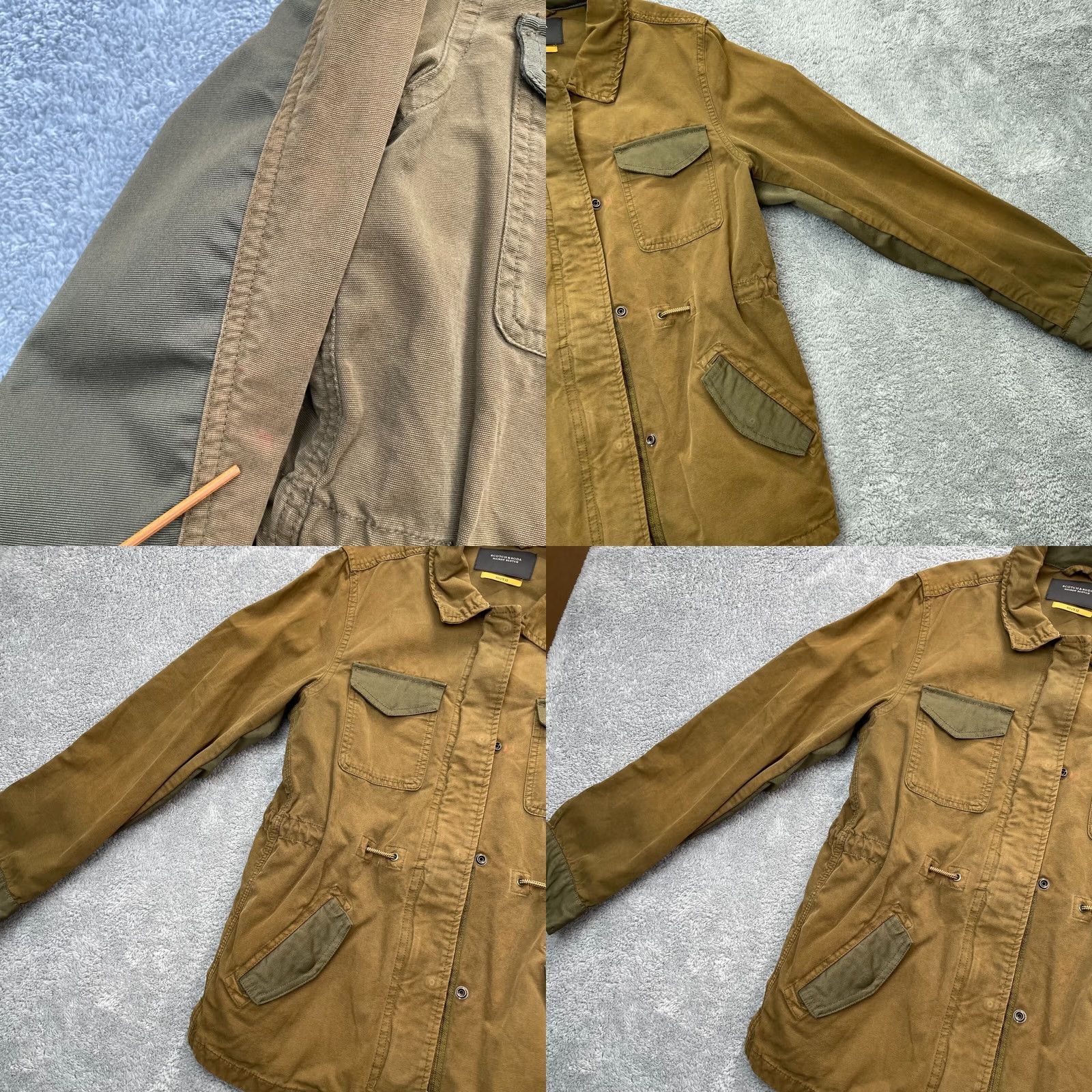 Scotch & Soda Scotch & Soda Jacket Mens Medium Brown Utility Military Chore Work Coat Army Size US M / EU 48-50 / 2 - 8 Thumbnail