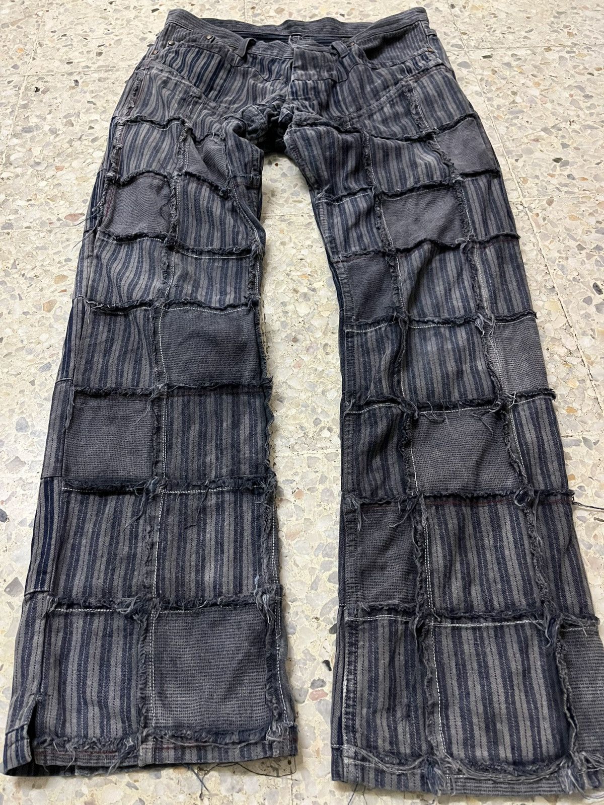 Issey Miyake × Japanese Brand Distressed Japanese brand AYUITE patchwork denim Size US 30 / EU 46 - 7 Thumbnail