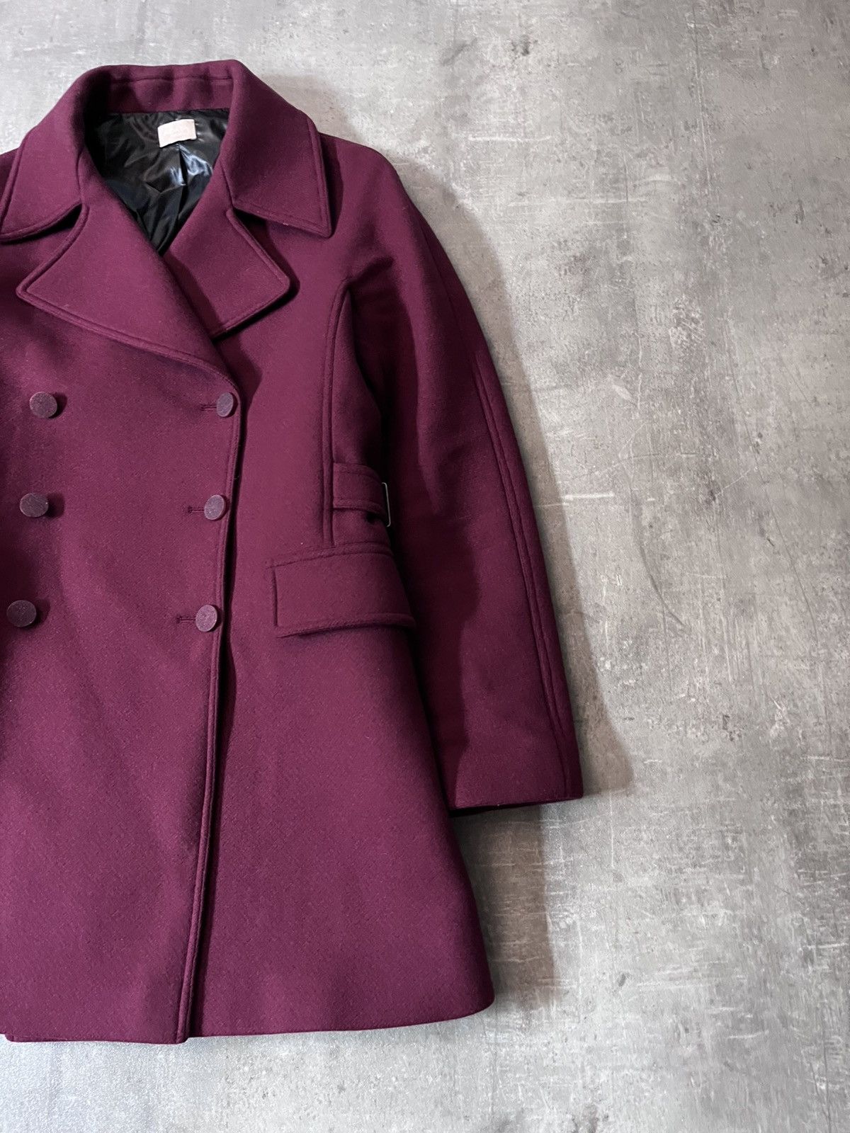 Alaia Alaia Double Breasted Burgundy Wool Coat Size M / US 6-8 / IT 42-44 - 3 Thumbnail