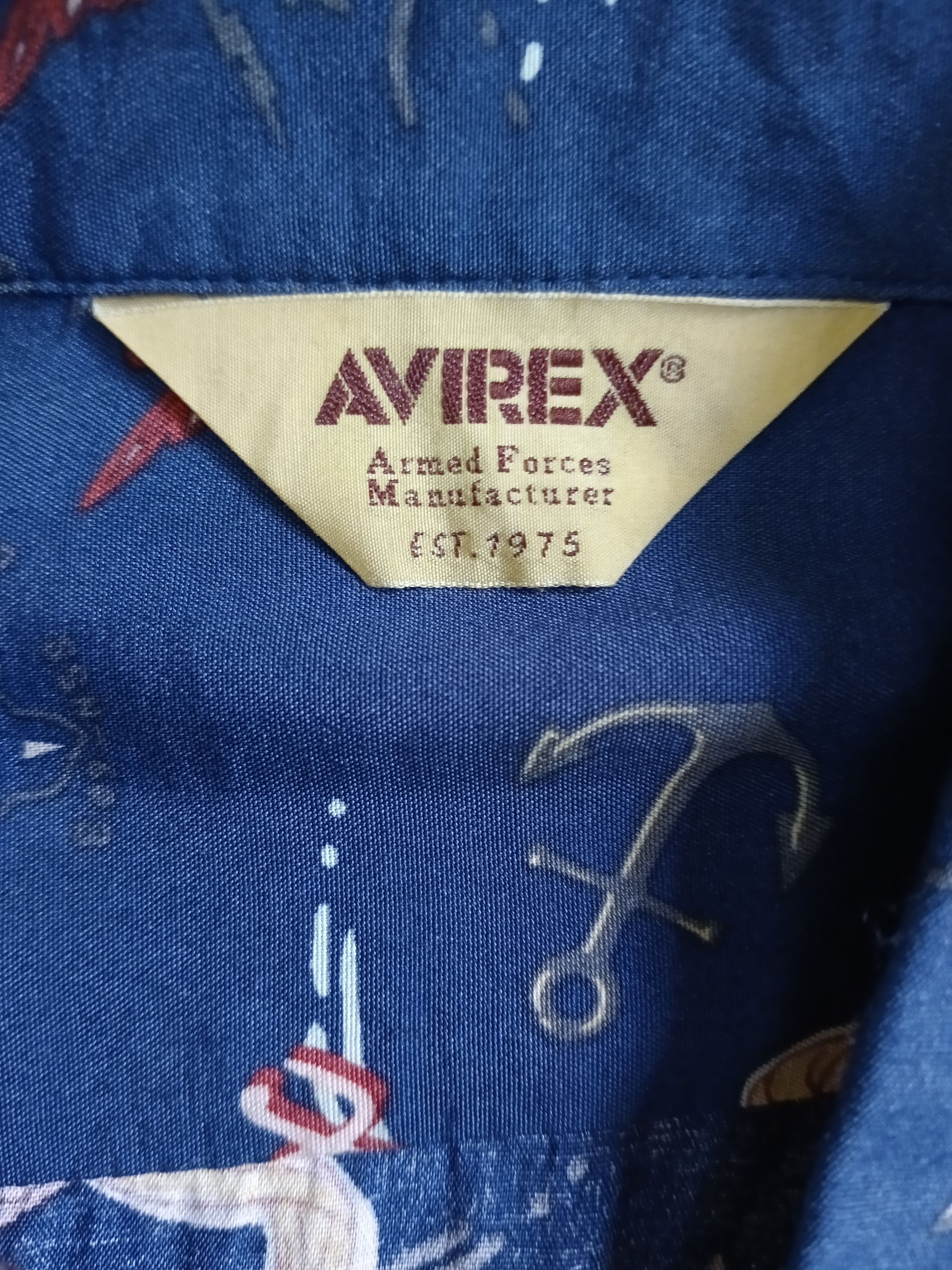 Avirex RARE🔥AVIREX X USN FULLPRINT BUTTON UP Size US L / EU 52-54 / 3 - 8 Thumbnail