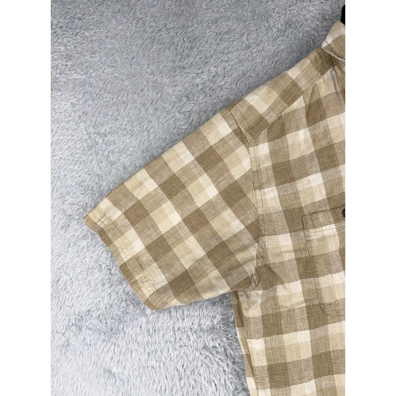 Patagonia VINTAGE Patagonia Shirt Adult Medium Beige Plaid Hemp Button-Up Pocket Size US M / EU 48-50 / 2 - 3 Thumbnail