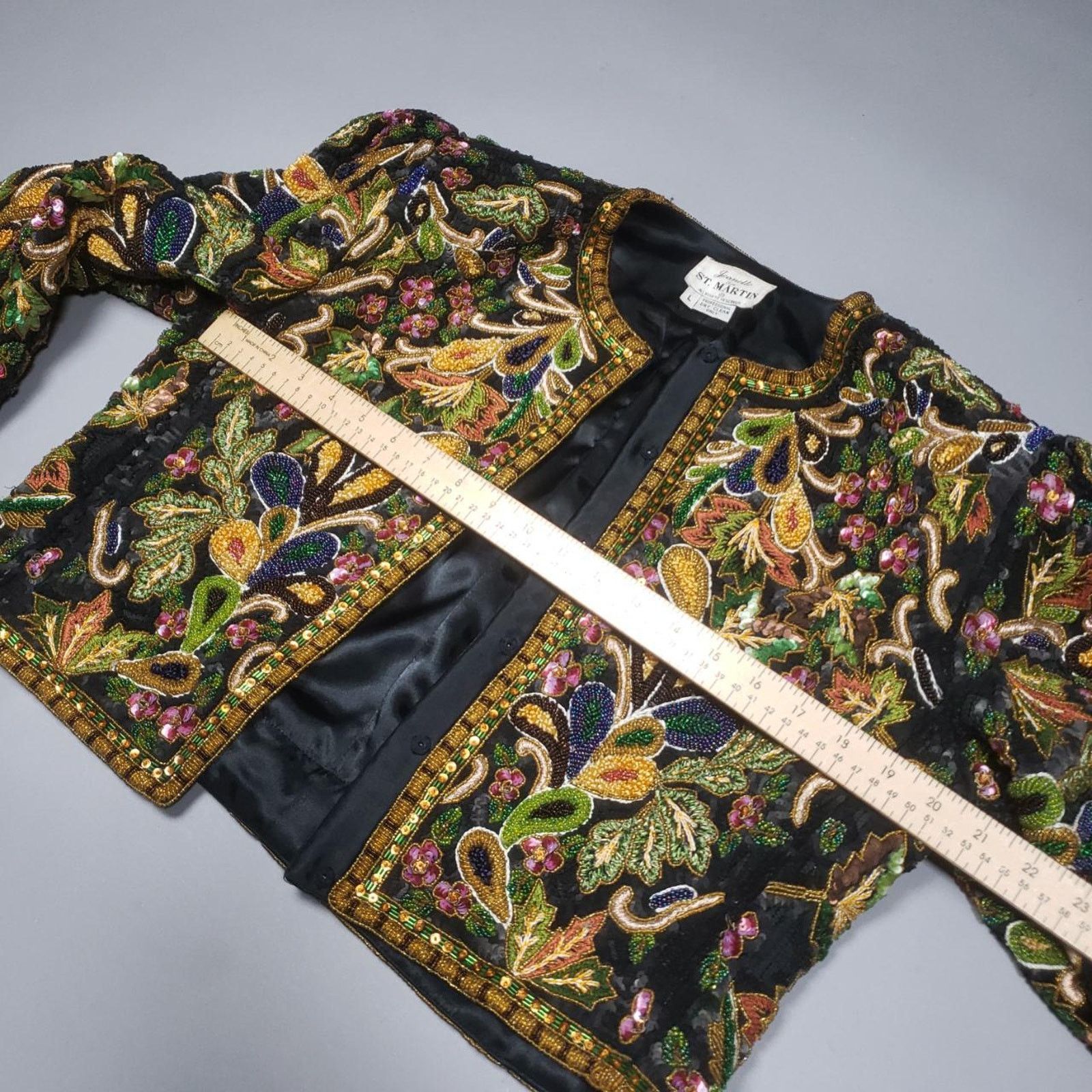 Other Rare 1980s Jeanette for St. Martin Couture Sequin Jacket Size M / US 6-8 / IT 42-44 - 6 Thumbnail