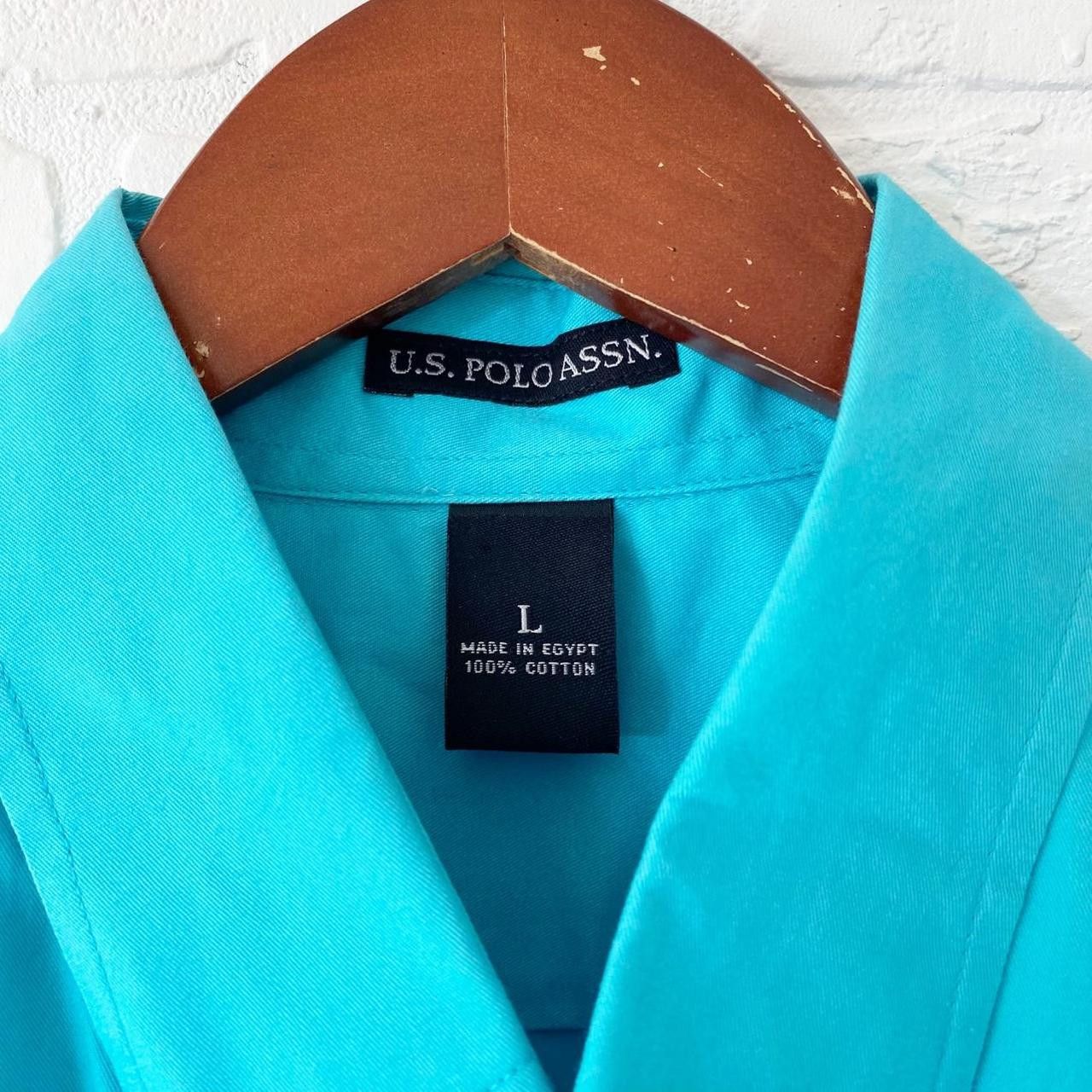 U.S. Polo Assn. 90s vintage blue short sleeved button up Size large Size US L / EU 52-54 / 3 - 5 Thumbnail
