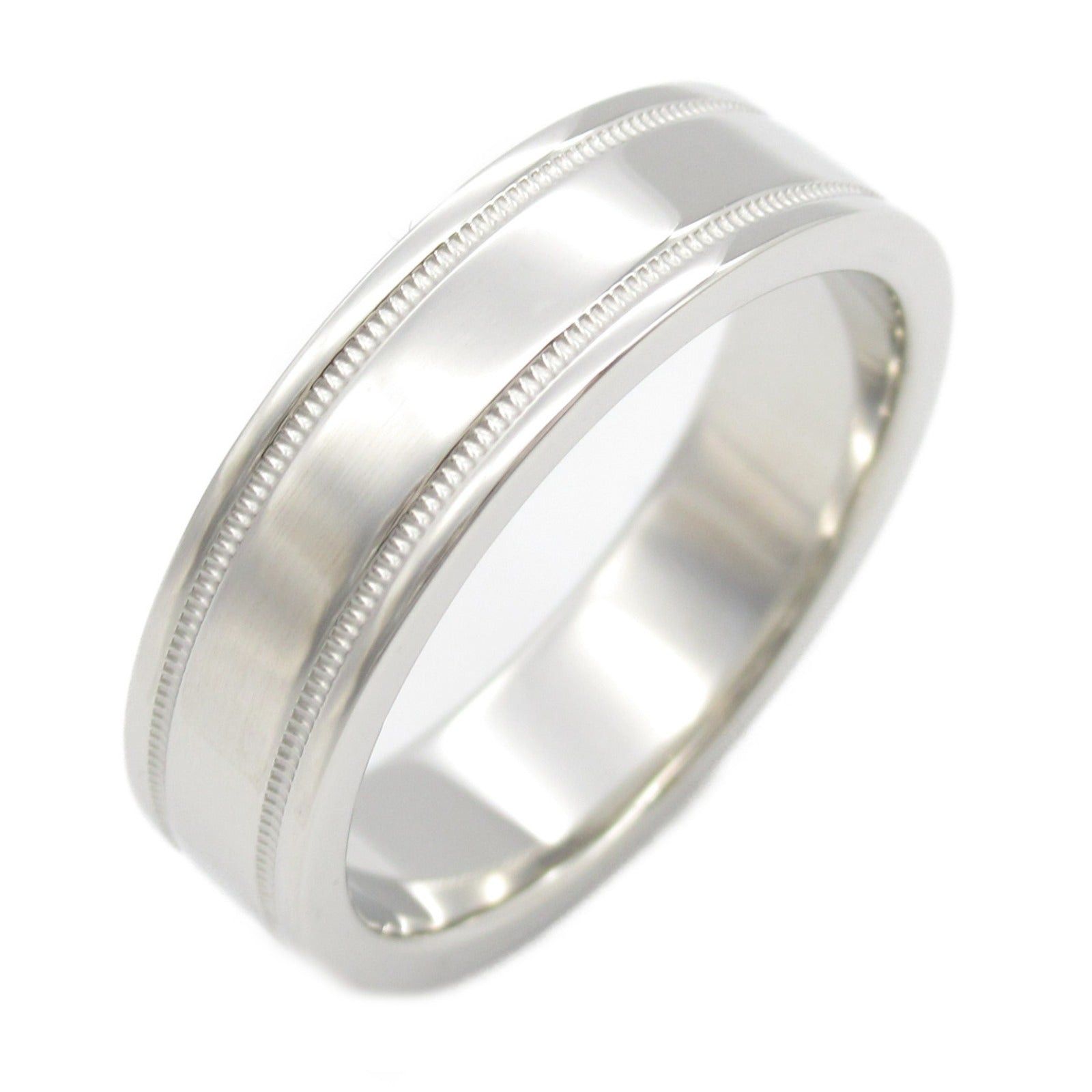 Tiffany & Co. Tiffany Co Double Milgrain Ring Pt950 Platinum Silver Size ONE SIZE - 1 Thumbnail