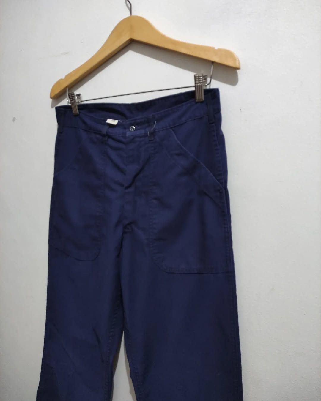 Other × Vintage US Navy Trousers Utility Dark Blue 80s Pants Size US 31 - 14 Thumbnail