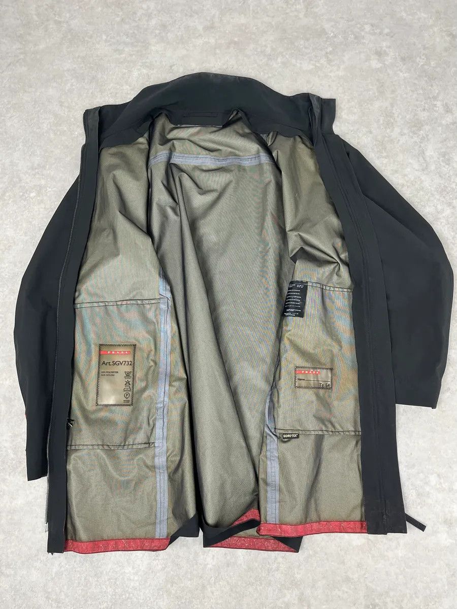 Prada AW2007 Prada Black Nylon Long Windbreaker Jacket Size US L / EU 52-54 / 3 - 7 Thumbnail