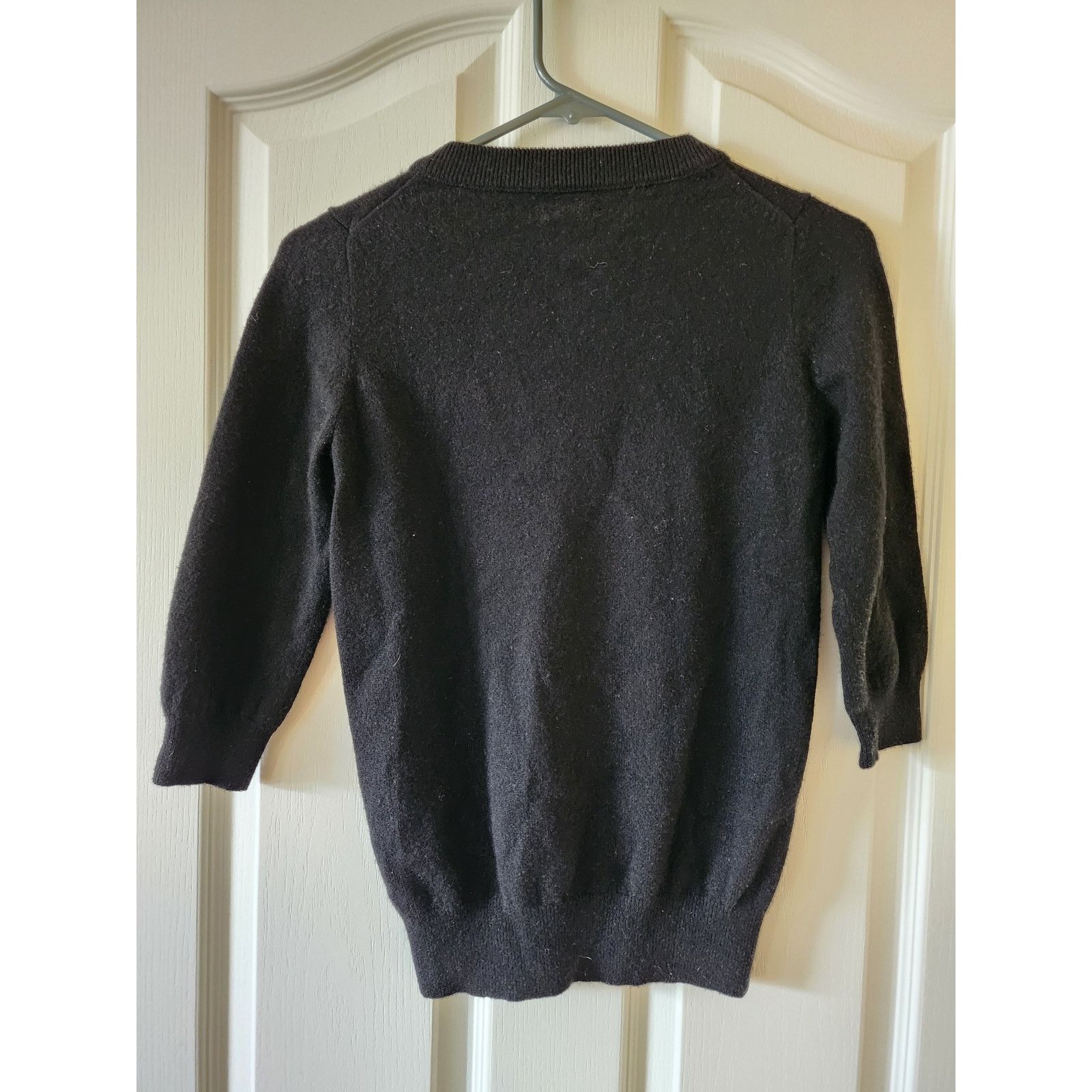 J.Crew J.Crew 100% Italian Cashmere 3/4 Sleeve Sweater XS Black Size XS / US 0-2 / IT 36-38 - 2 Thumbnail