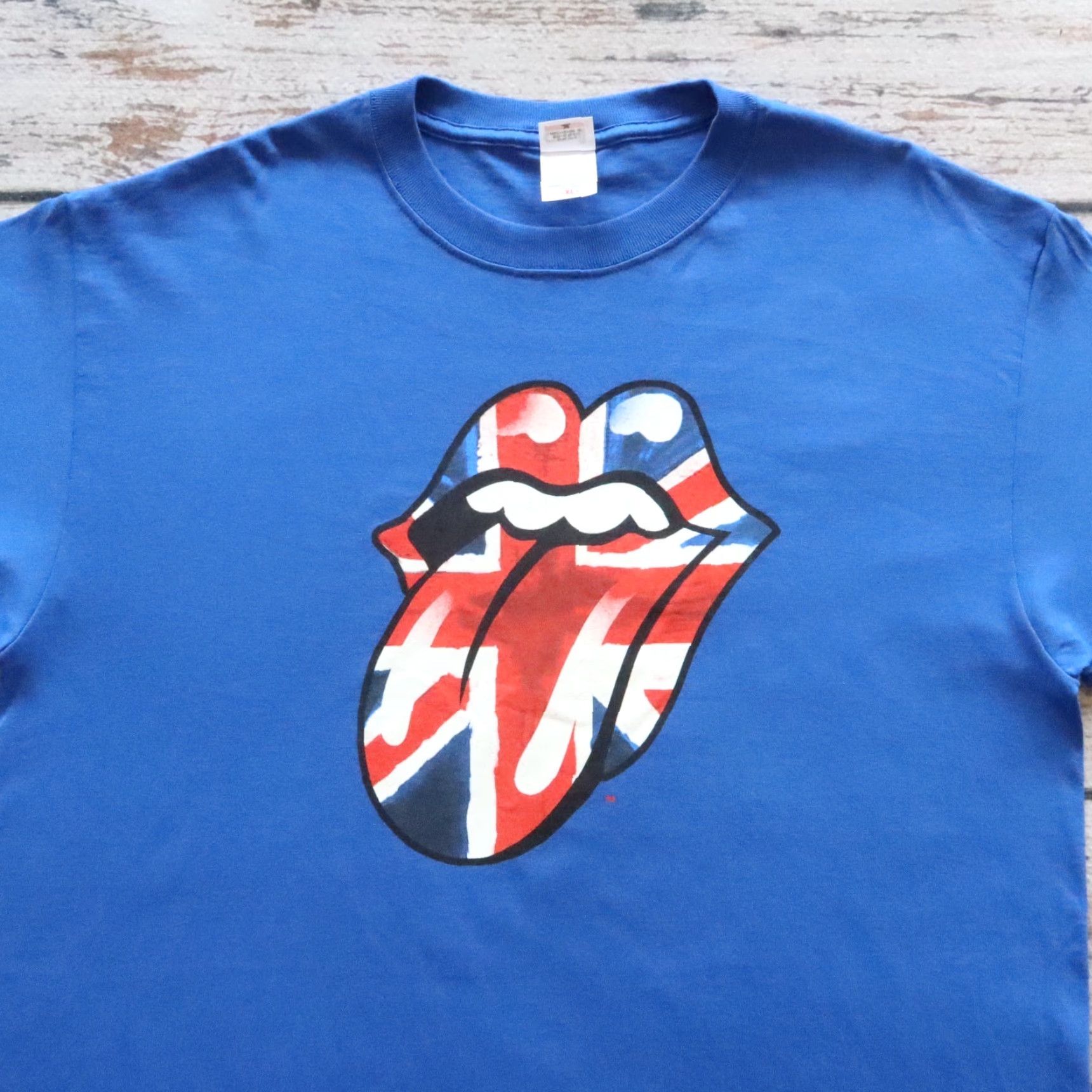 Greats VINTAGE The Rolling Stones Great Britain Tour Tshirt Blue XL Mens Shirt Size US XL / EU 56 / 4 - 2 Thumbnail