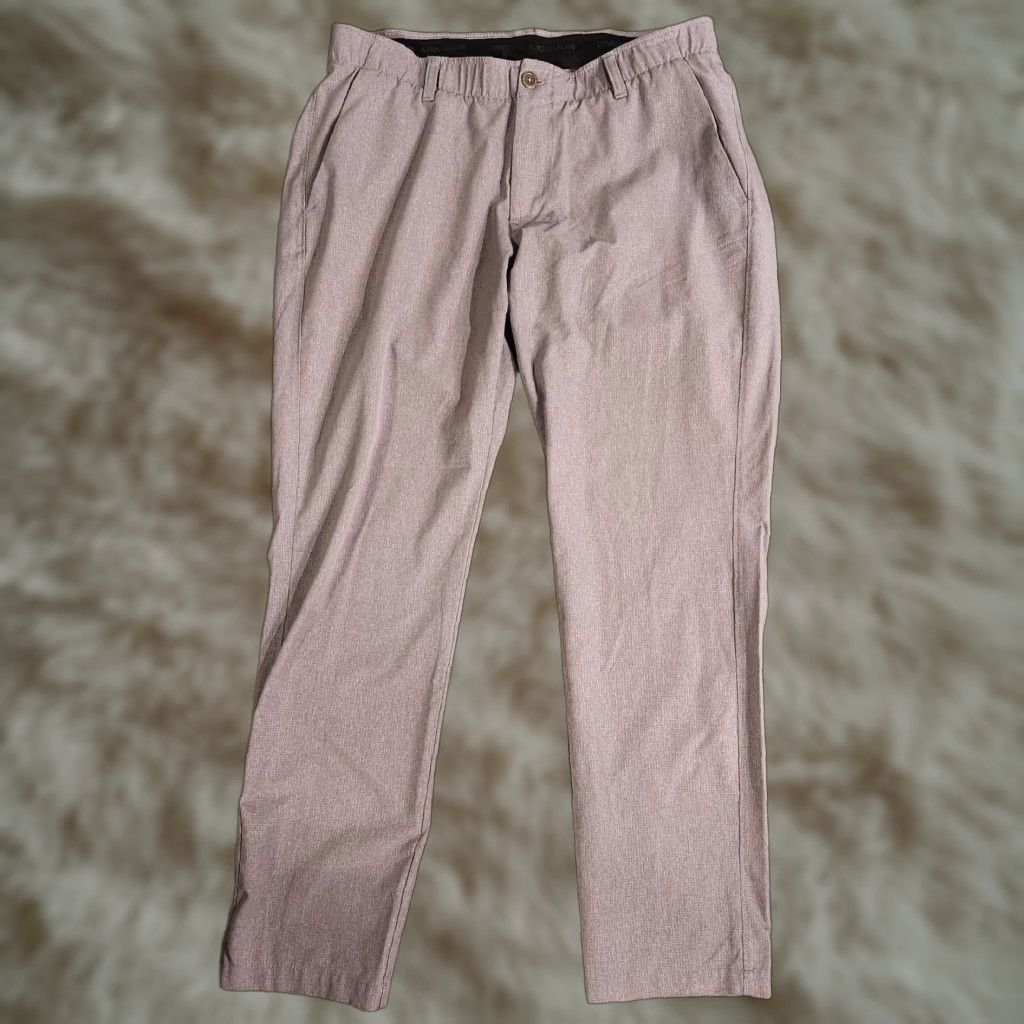 Under Armour Under Armour Golf Pants Mens 36x32 Light Gray Flat Front Straight Leg Chino Pants Men's Regular Inseam 32 Fall Spring Summer Size US 36 / EU 52 - 1 Thumbnail
