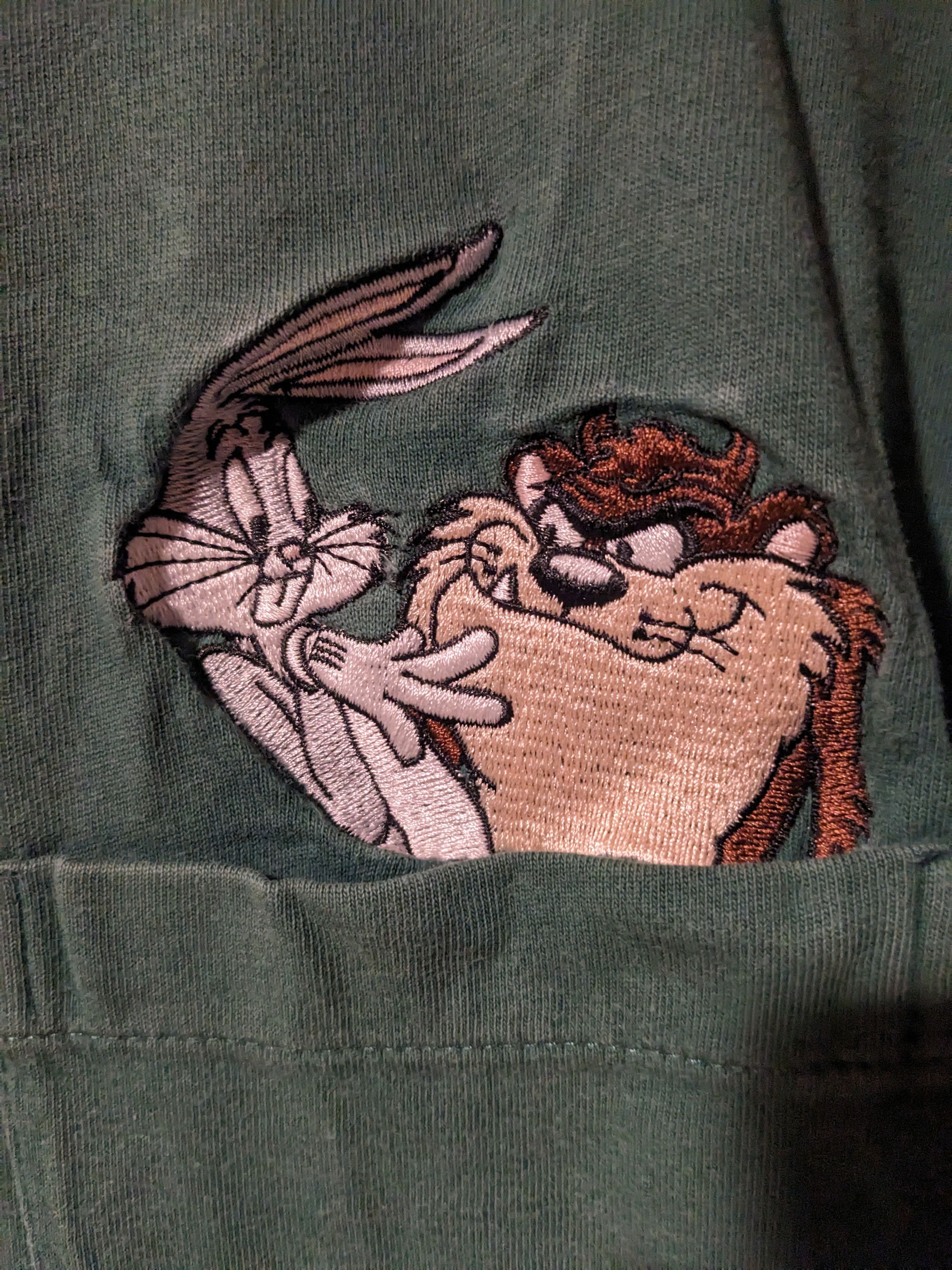Cartoon Network × Vintage Vintage 90s Looney Tunes Bugs Bunny and Taz Turtle Neck Size US L / EU 52-54 / 3 - 2 Thumbnail