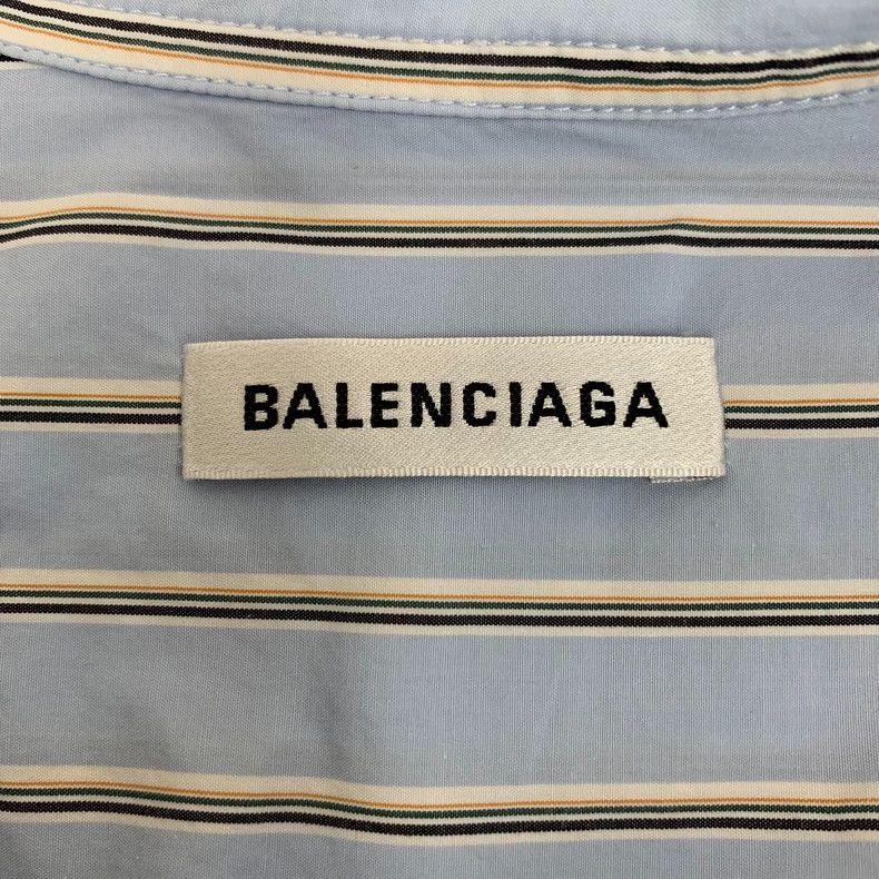 Balenciaga Balenciaga size 34 Long shirt with blue stripes and logo s Size XS / US 0-2 / IT 36-38 - 5 Thumbnail
