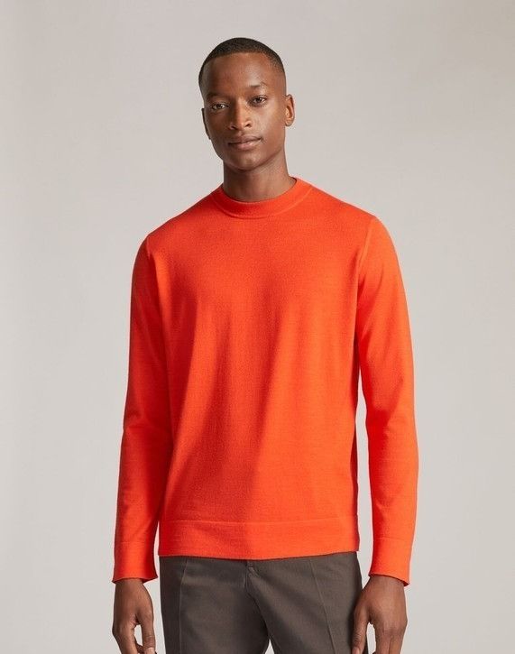 Loro Piana o1srvl11e1024 Colin Crewneck Sweater in Orange Size US L / EU 52-54 / 3 - 2 Thumbnail