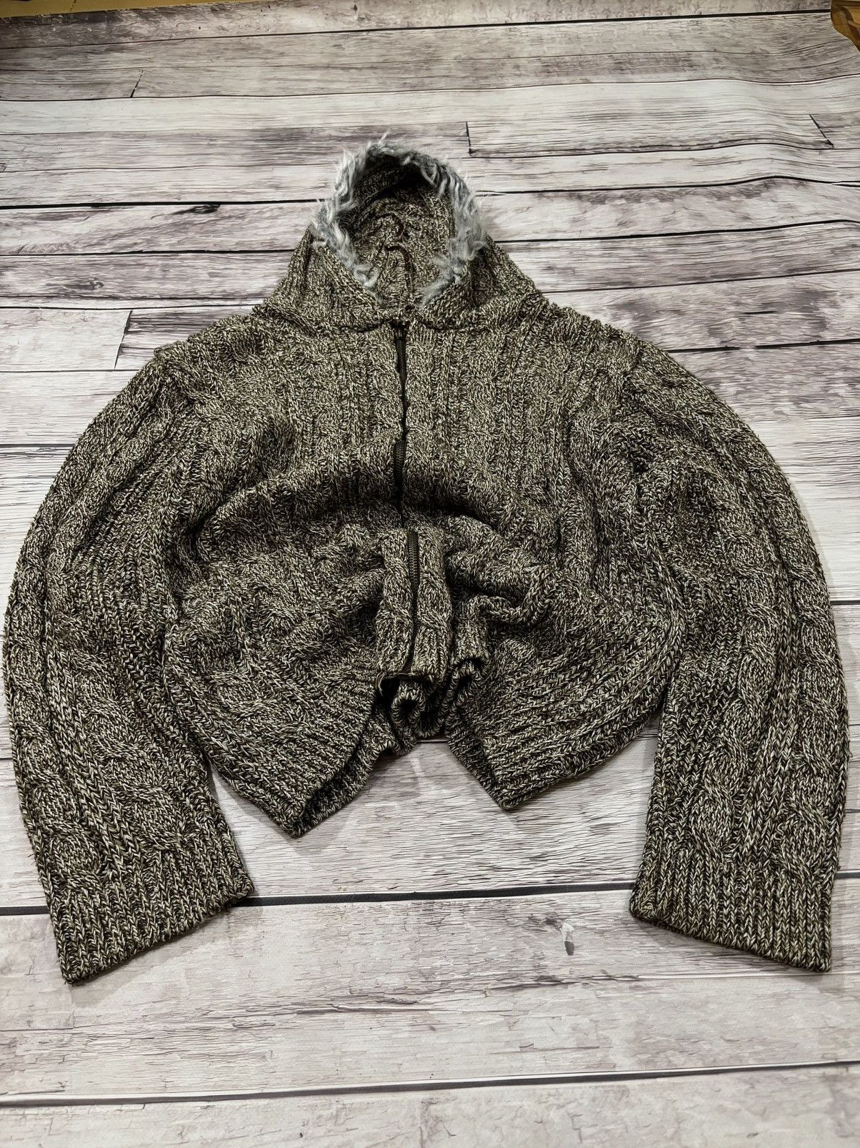 Hysteric Glamour × If Six Was Nine × Vintage VINTAGE Y2K AVANT GARDE IF SIX WAS NINE STYLE FUR HOODIE Size US L / EU 52-54 / 3 - 1 Thumbnail