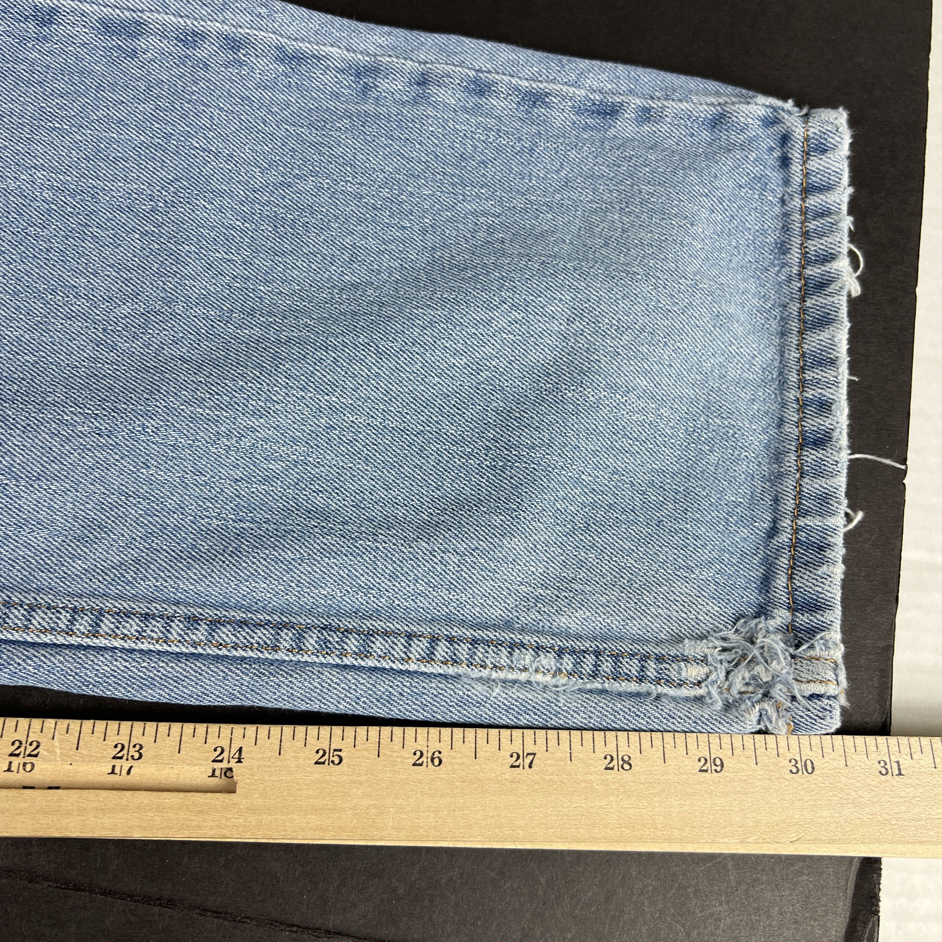 Levi's Levi's Jeans 505 Straight Leg Light Blue Distressed Denim Size US 35 - 18 Thumbnail