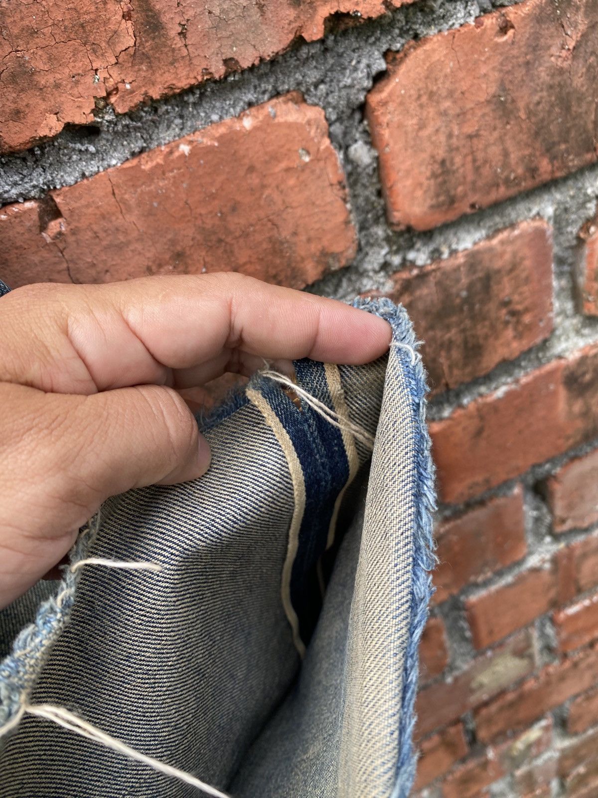 Levi's Vintage Clothing W31x28 Vintage levi's 201xx distressed redline big E Size US 31 - 3 Thumbnail