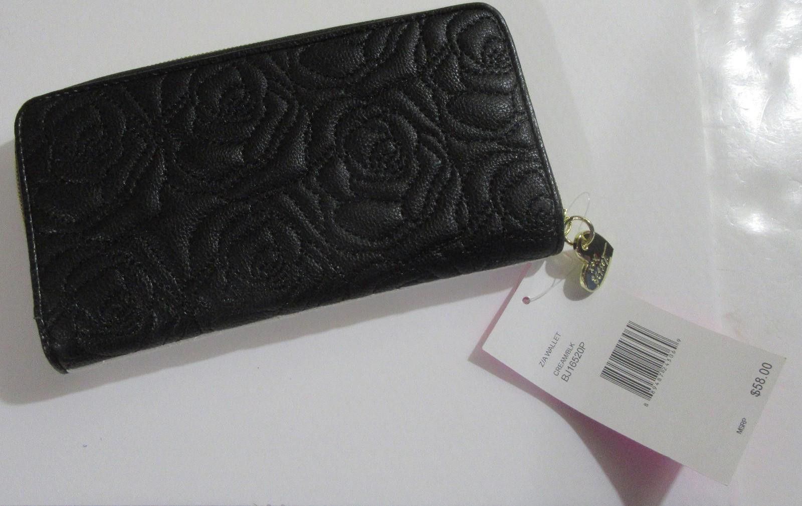 Other Betsey Johnson Stitched Rose and Bow Zip Around Wallet NWT Size ONE SIZE - 2 Thumbnail