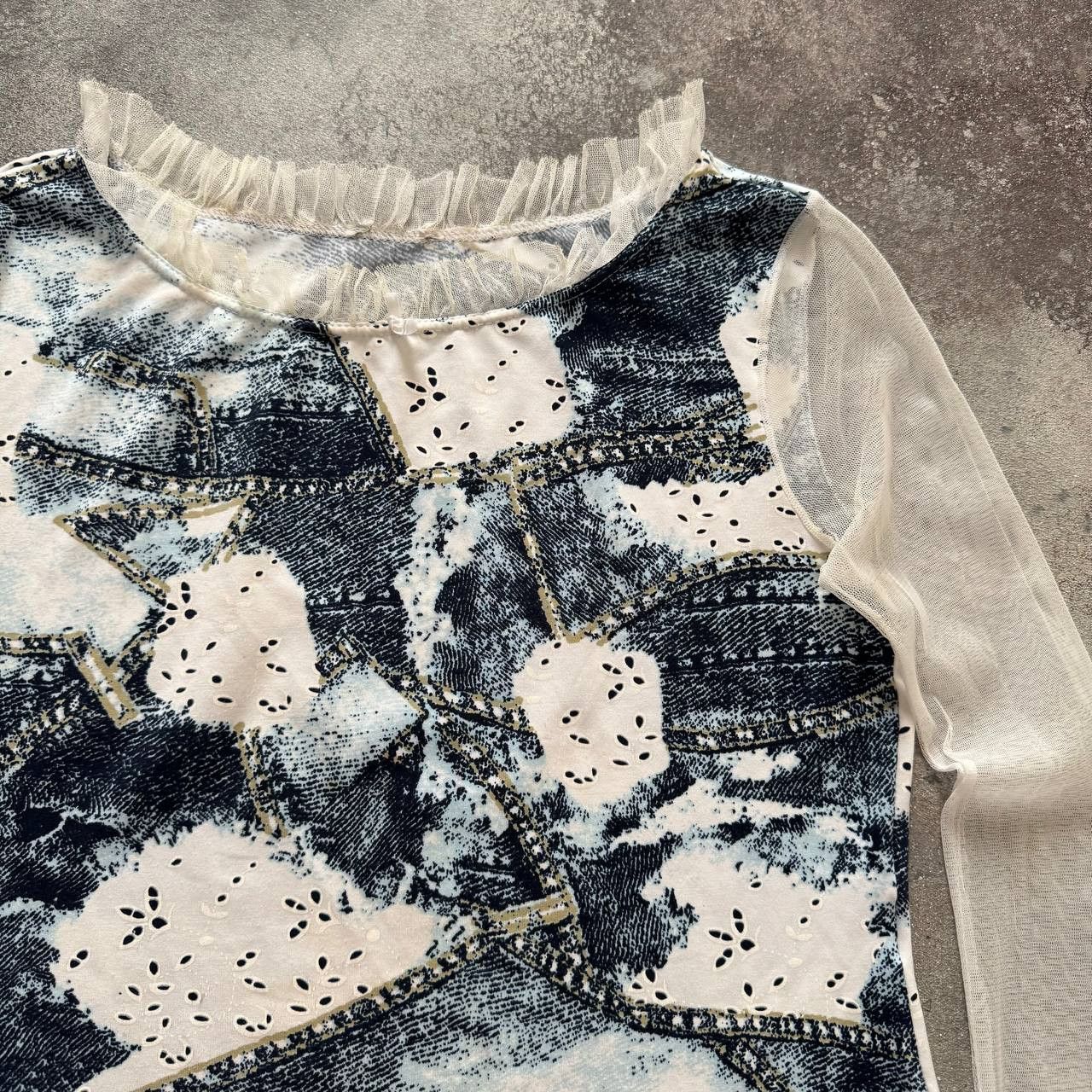 Hysteric Glamour × Japanese Brand × Vintage Amazing Mesh Vintage Long Sleeve Top Size M / US 6-8 / IT 42-44 - 5 Thumbnail
