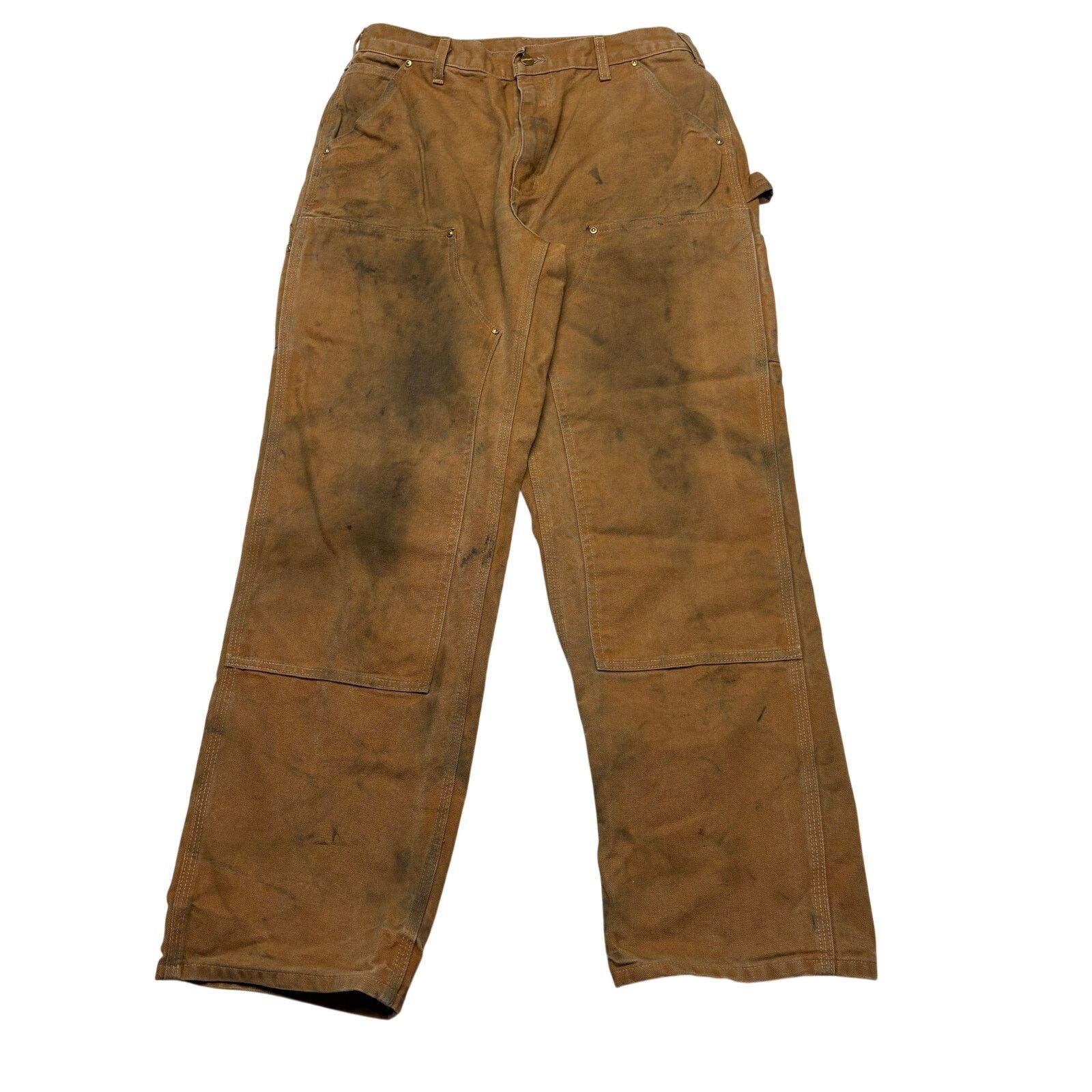 Carhartt Carhartt Iconic B01 Firm Duck Double Front Dungaree Pants 30 Size US 30 / EU 46 - 1 Thumbnail