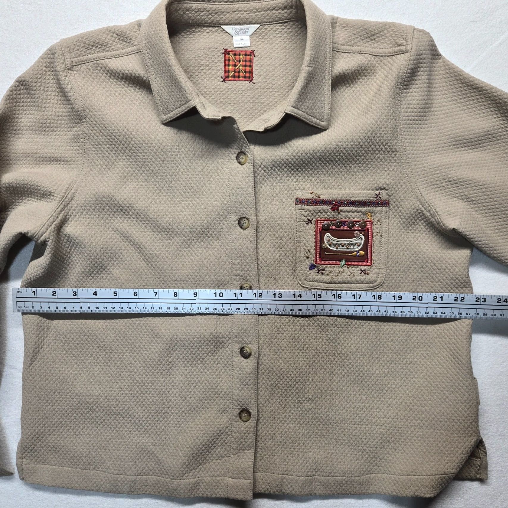 Vintage Christopher & Banks Jacket Adult XL Brown Fall Casual Womens Size XL / US 12-14 / IT 48-50 - 5 Thumbnail