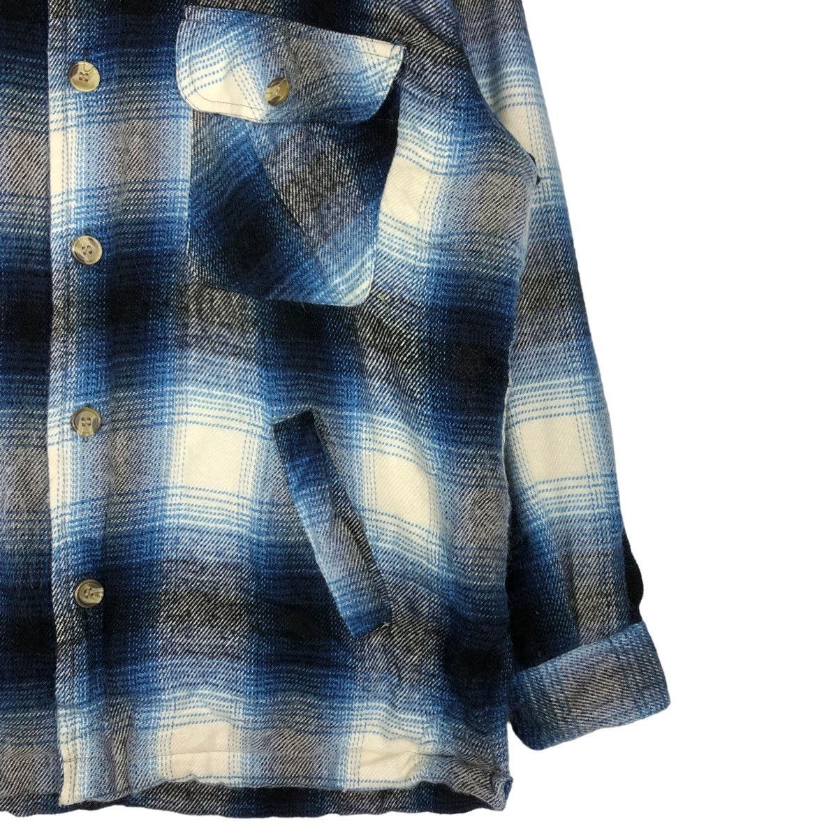 Flannel 🔥VINTAGE FLANNEL SHIRT JACKET SHEARLING LUCUPE ISSEY MIYAKE Size US M / EU 48-50 / 2 - 5 Thumbnail