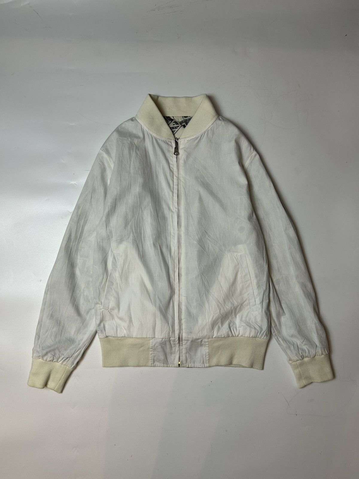 American Apparel × Vintage REVERSIBLE MONEY PRINTED BOMBER JACKET Size US M / EU 48-50 / 2 - 5 Thumbnail
