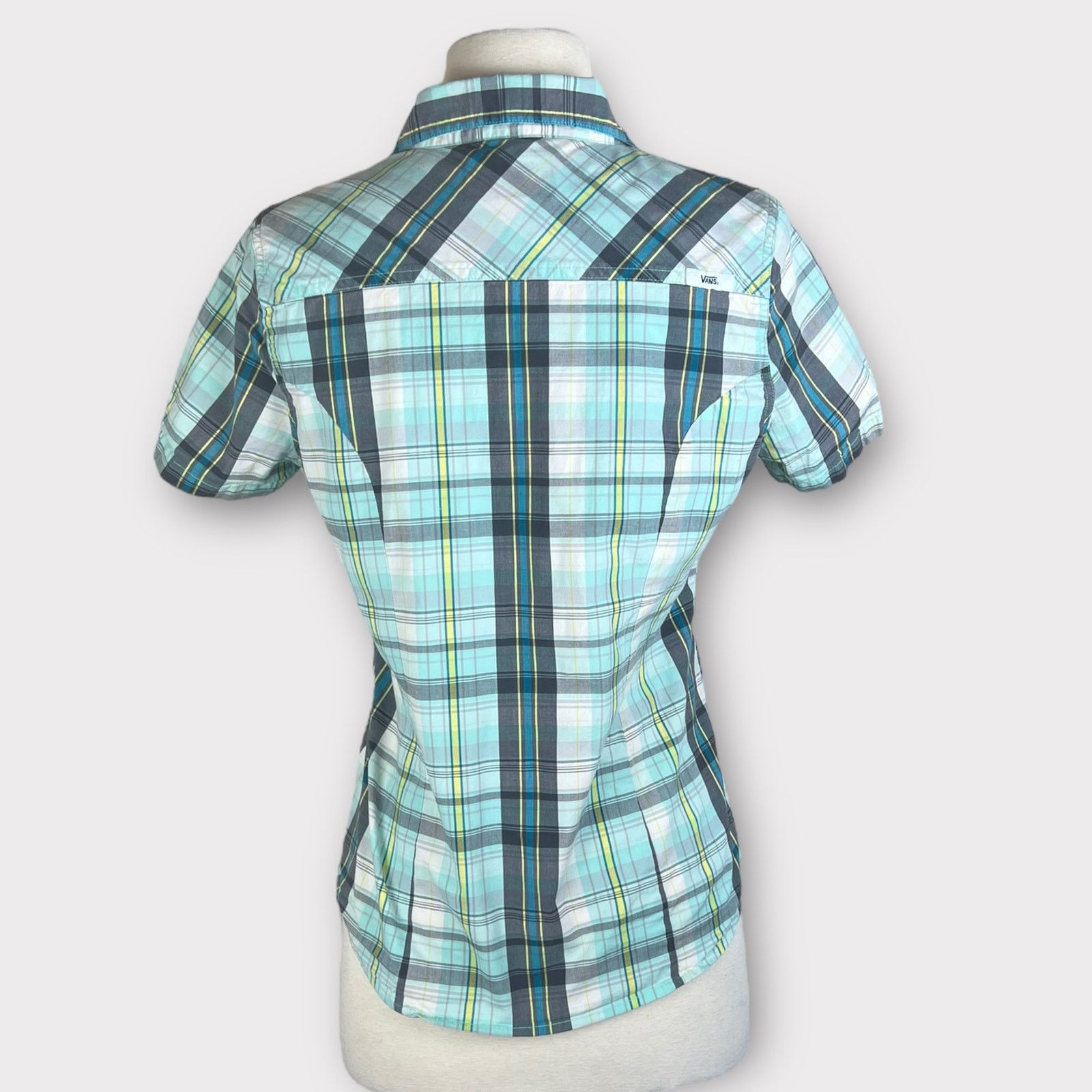 Vans Vans | Vintage Y2K Button Down Plaid Shirt | Medium Size M / US 6-8 / IT 42-44 - 5 Thumbnail