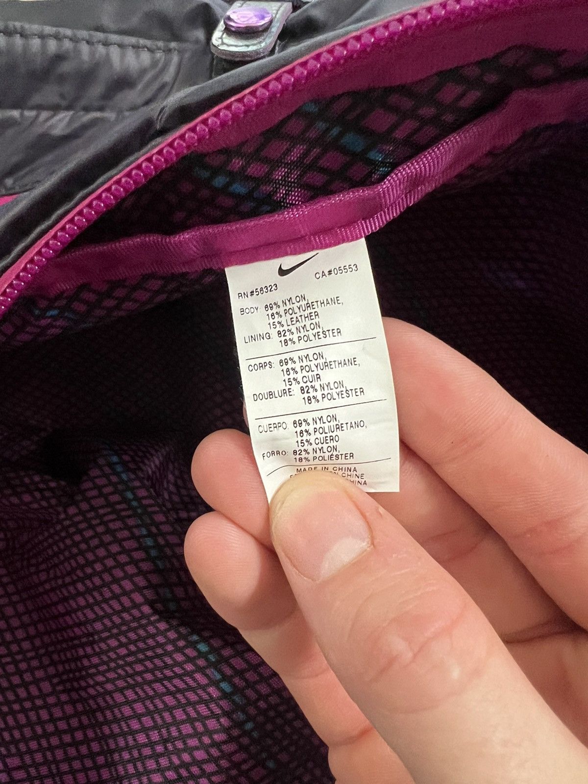Nike Rare Nike Purple quilted overnight bag y2k oversized Size ONE SIZE - 6 Thumbnail