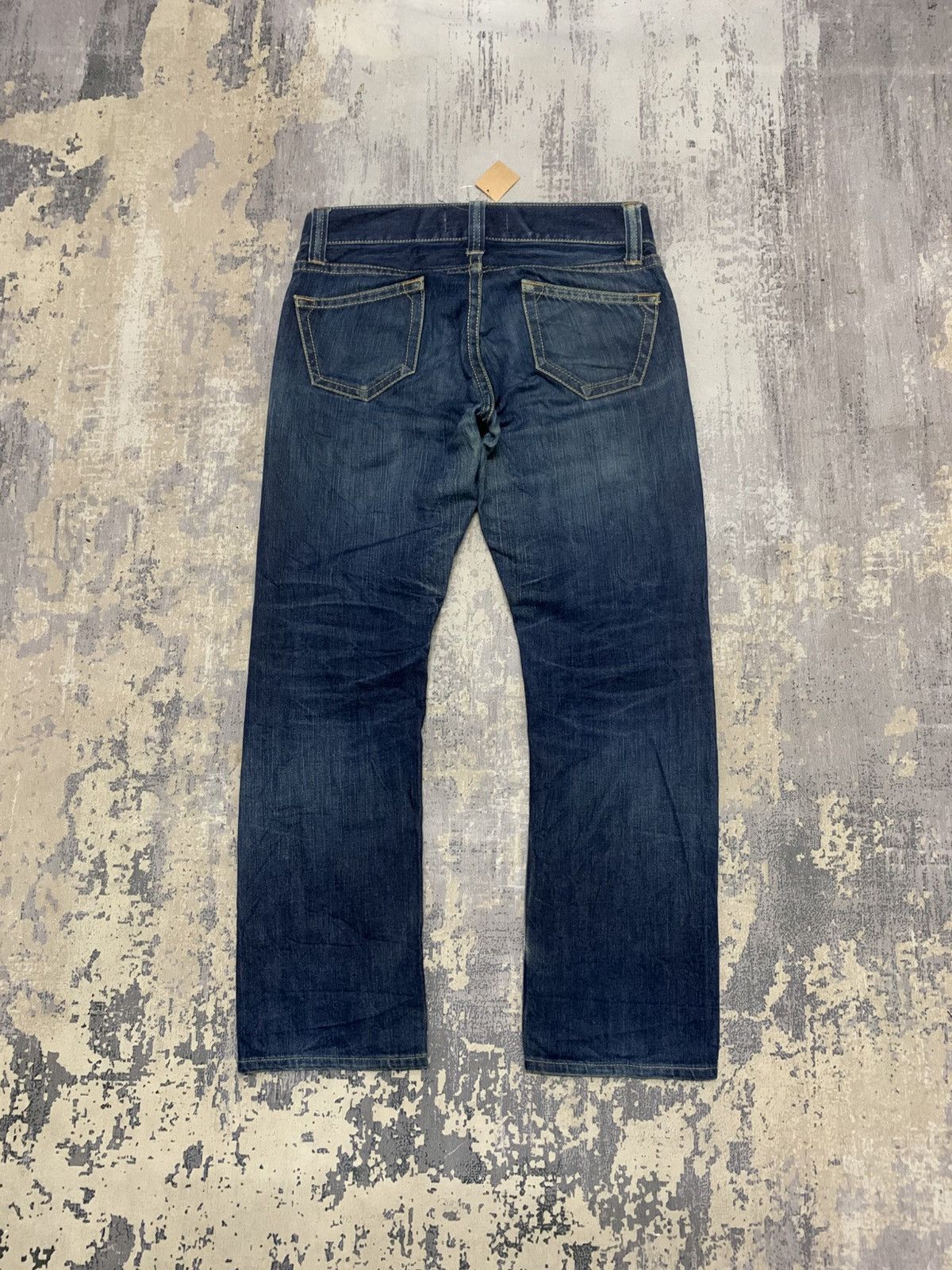 Japanese Brand Urban Research Safety Pin Custom Indigo Blue Denim Jeans Size US 33 - 8 Thumbnail