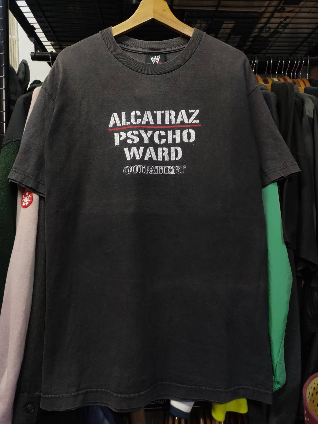 WWE Vtg 00's WWE " Alcatraz Psycho Ward " Outpatient T-Shirt Size US L / EU 52-54 / 3 - 2 Thumbnail