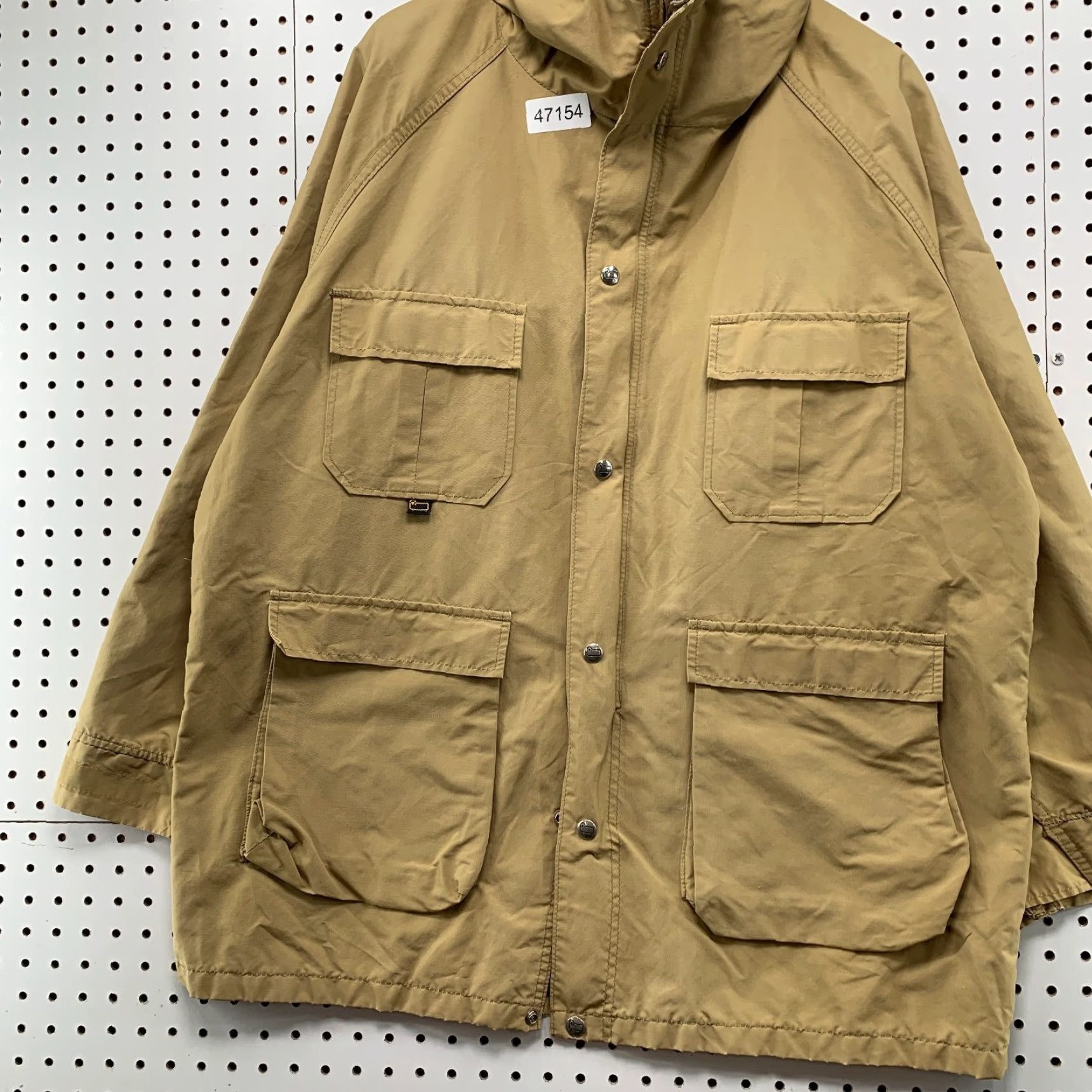 Vintage VINTAGE Woolrich Parka Coat Mens Large Tan Lightweight Hooded Nylon Blend Coat Size US L / EU 52-54 / 3 - 5 Thumbnail