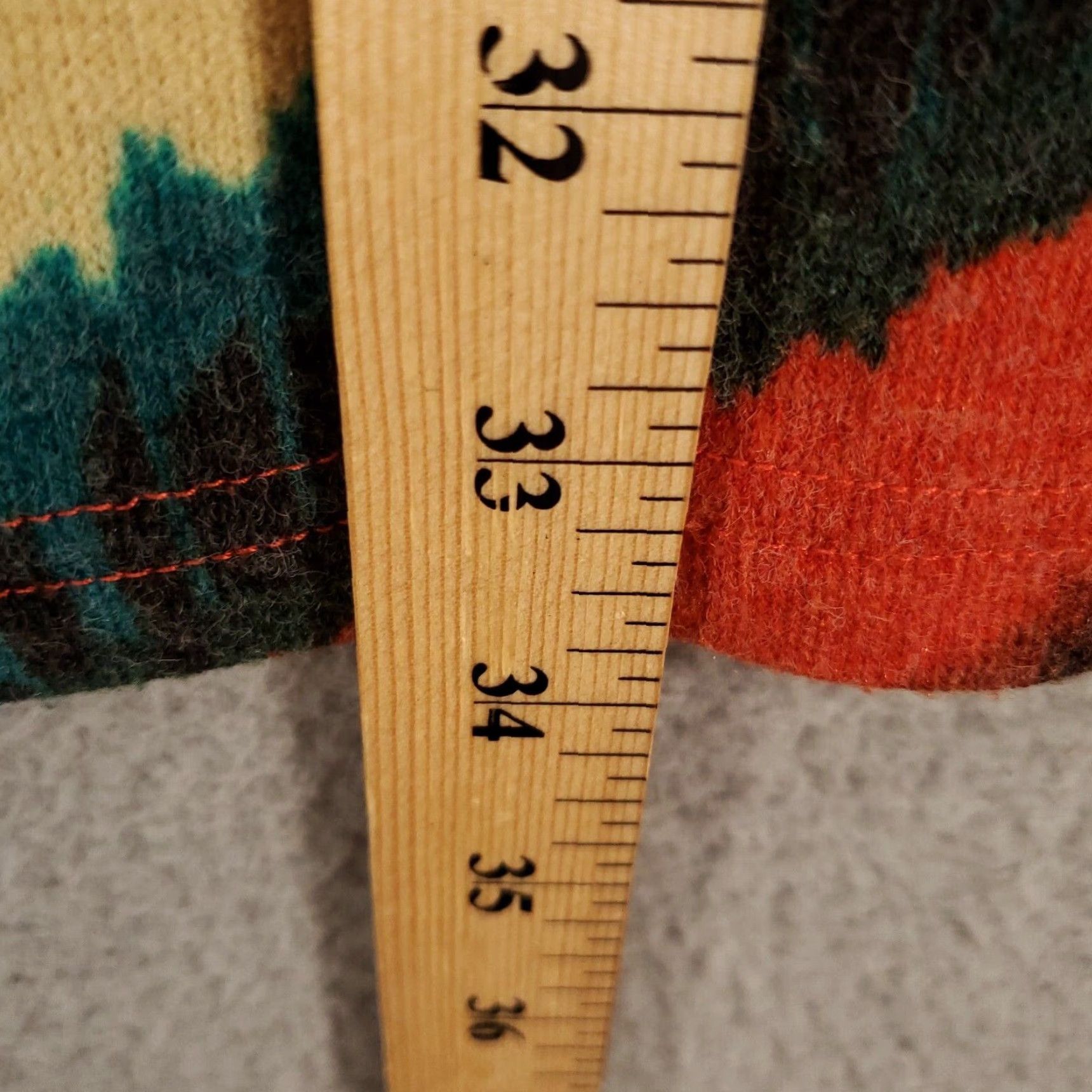 Anthropologie Aryeh Dress Womens L Boho Chevron Orange Blue Mini Short Shift Sweater Knit Geometric Casual Size 36" / US 14 / IT 50 - 6 Thumbnail