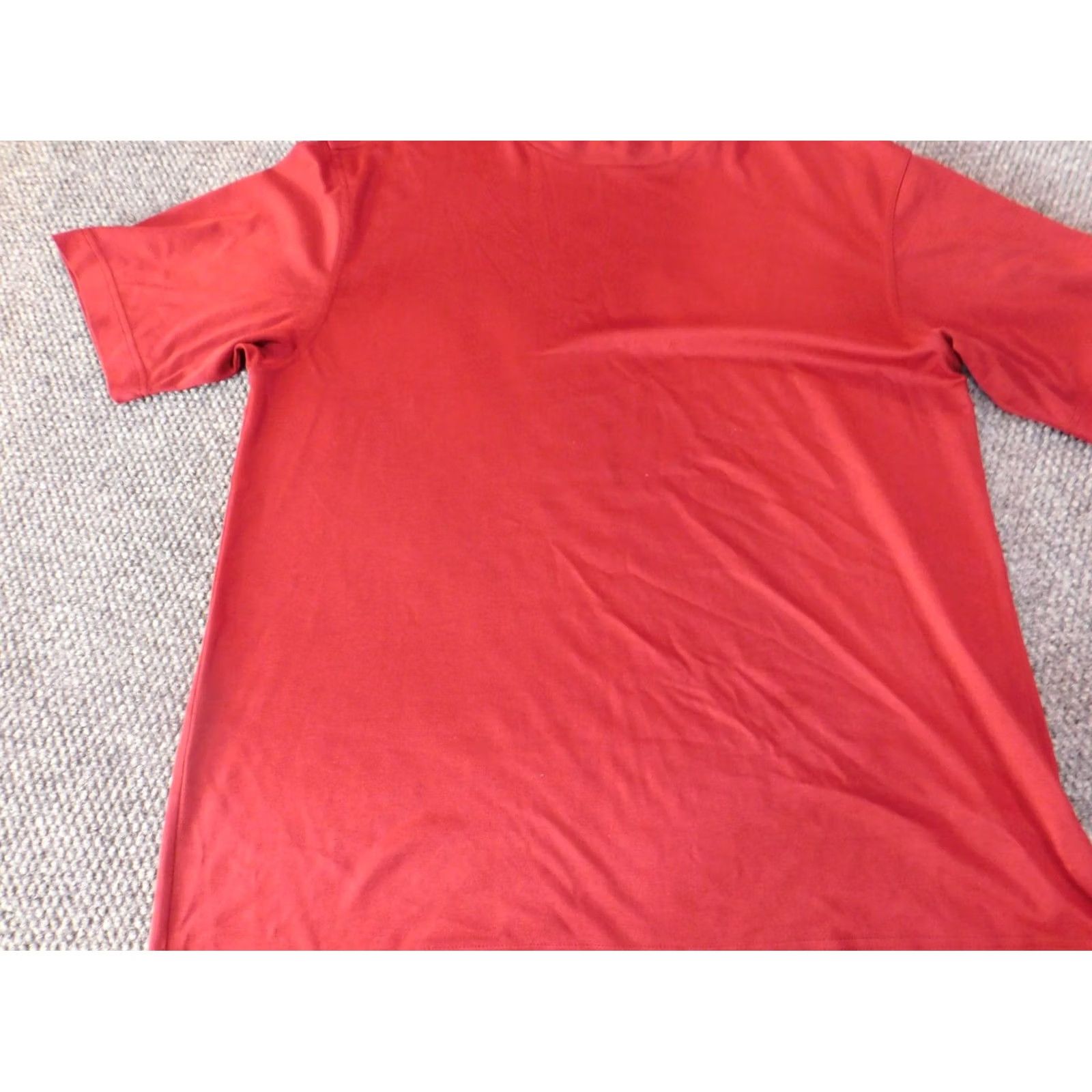 Nike Nike Mens Shirt L Red Golf stretch active dri-fit T-Shirt Regular Short Sleeve Crew Neck Logo Sports Performance Mens Size US L / EU 52-54 / 3 - 3 Thumbnail