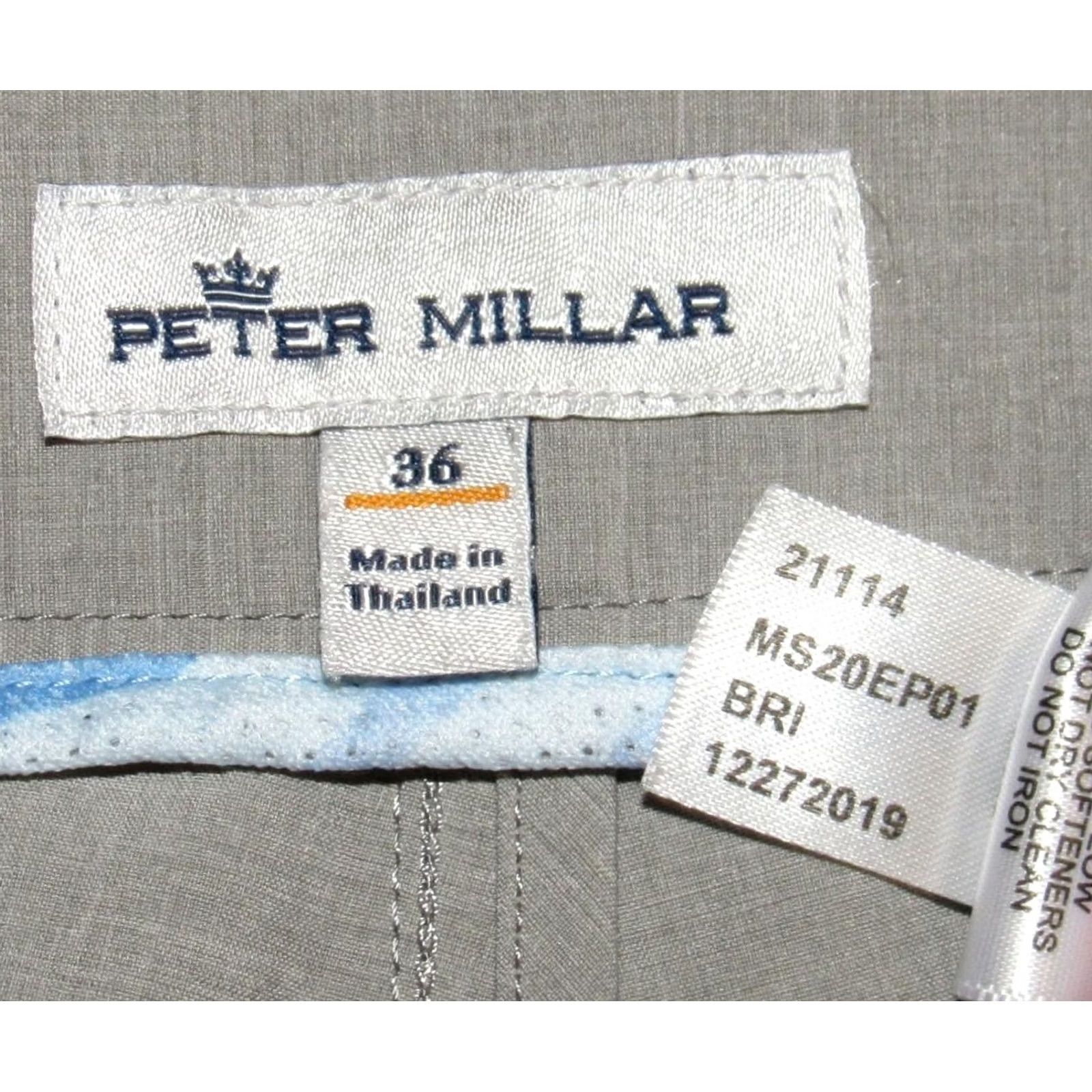 Peter Millar PETER MILLAR British Grey 10.5" Shackleford Basketweave Performance Shorts 36 Mens Regular Gray 36 Shackleford 10.5" Basketweave Shorts Size US 36 / EU 52 - 4 Thumbnail