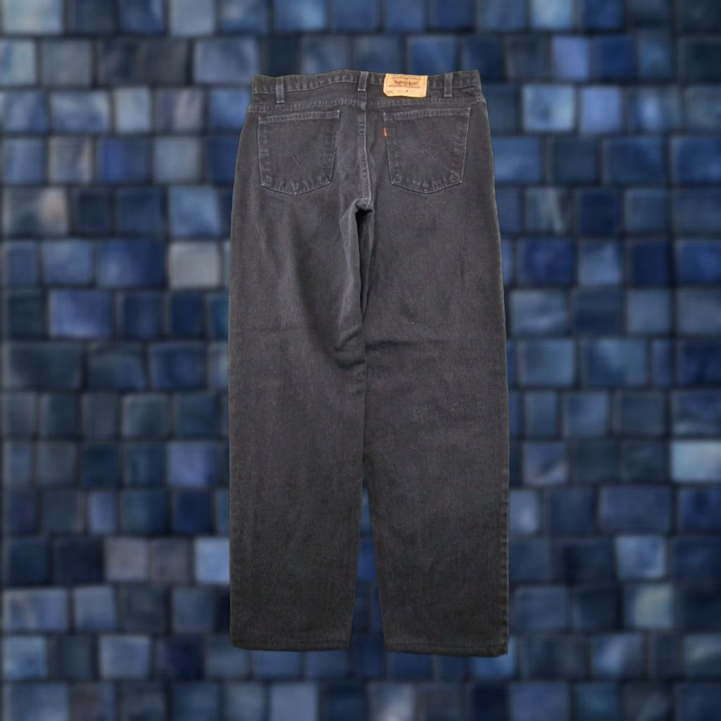 Levi's VINTAGE Levis 550 Orange Tab Relaxed Fit Tapered Leg Black Jeans Tag 36x32 READ Size US 36 / EU 52 - 1 Thumbnail