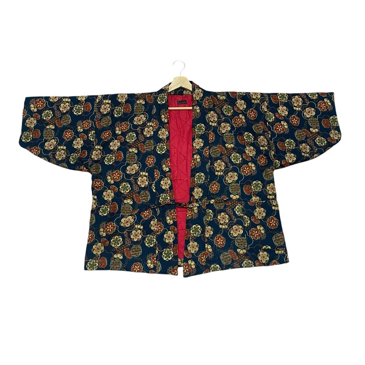 Japanese Brand Vintage Hanten Floral Pattern Traditional Kimono Jacket Size US XL / EU 56 / 4 - 2 Thumbnail