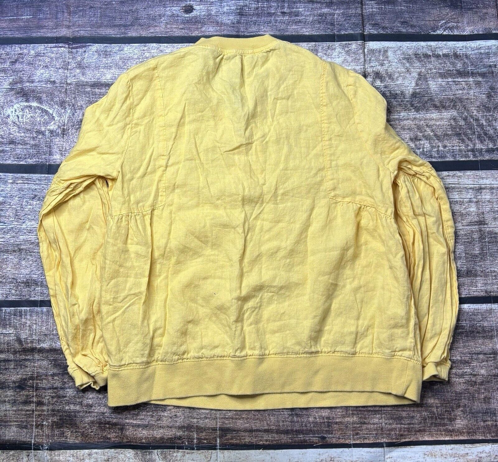 Tommy Hilfiger Tommy Hilfiger Linen Sweater Womens Medium Cotton Rib Yellow Size M / US 6-8 / IT 42-44 - 4 Thumbnail