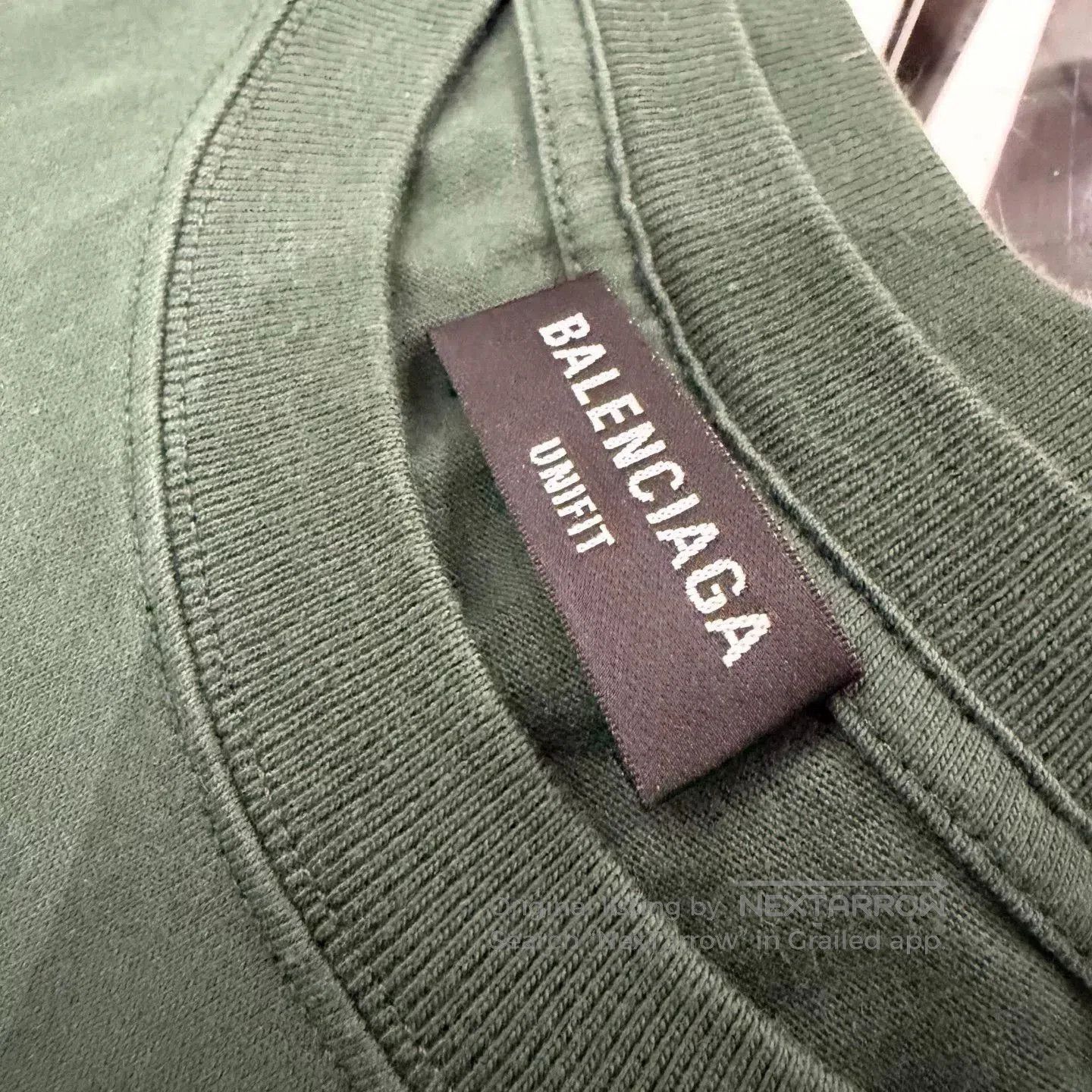 Balenciaga Balenciaga Two-Piece Spliced Green Unisex Short T. Size US XS / EU 42 / 0 - 3 Thumbnail