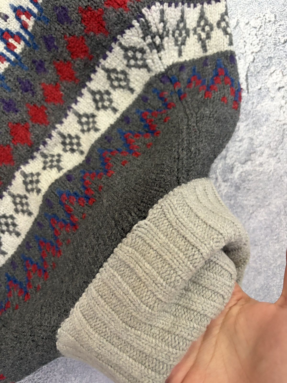 Marc by Marc Jacobs Marc Jacobs Fair Isle Wool Cardigan Grey M Size US M / EU 48-50 / 2 - 5 Thumbnail